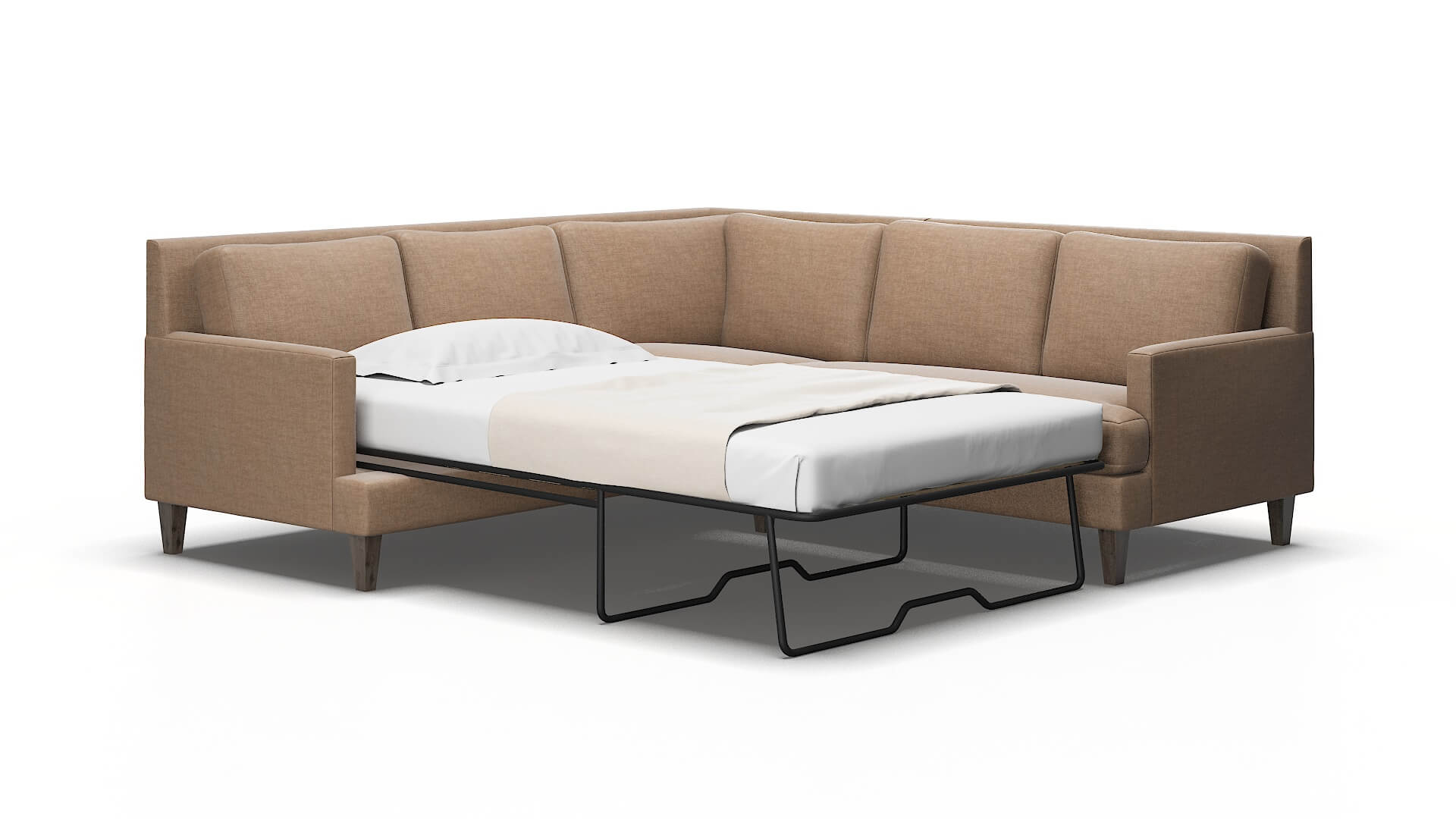 Marseille Keylargo mink Sectional sleeper Espresso Legs  2