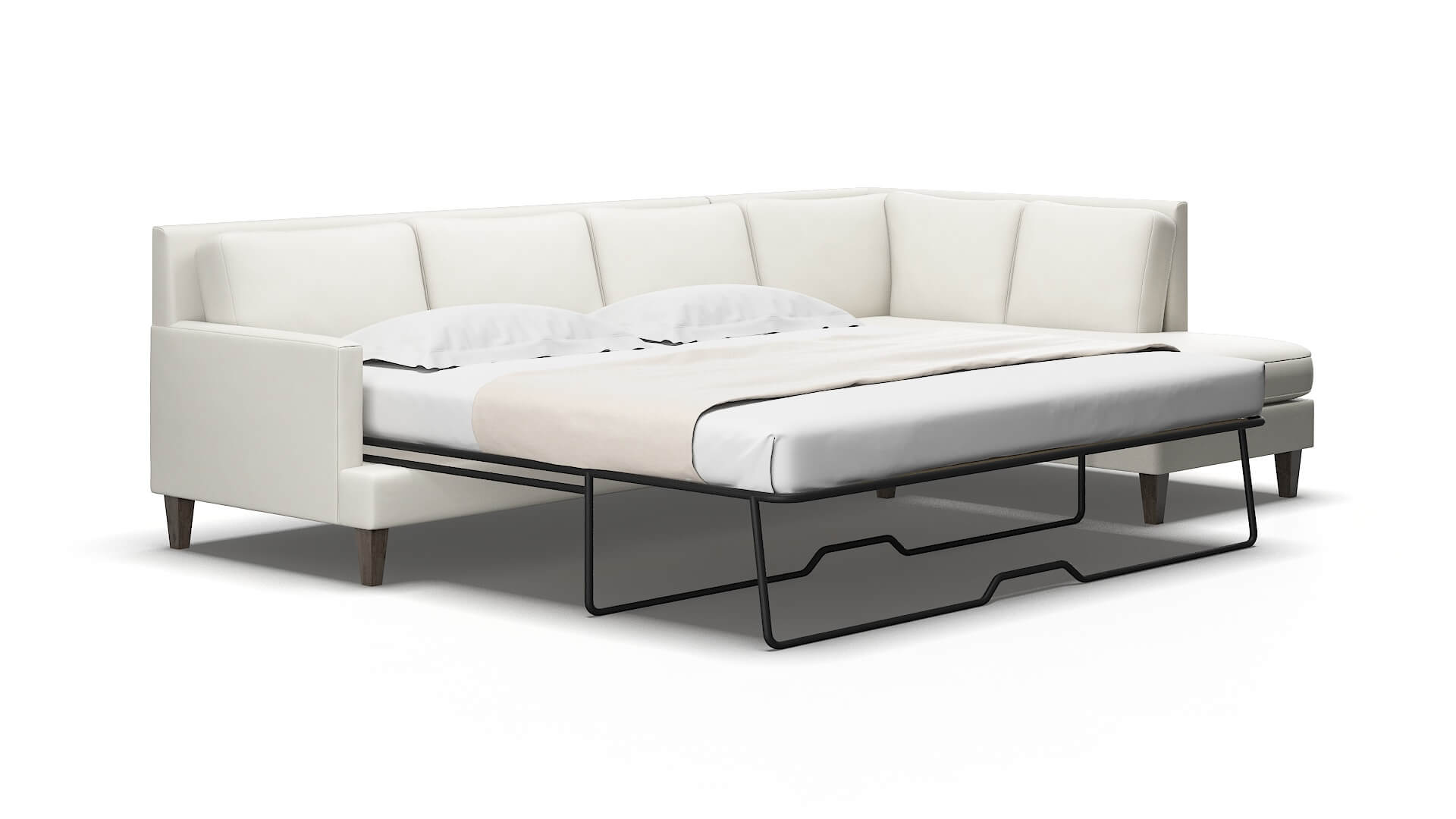 Marseille Keylargo Oatmeal Panel Sleeper Espresso legs 2