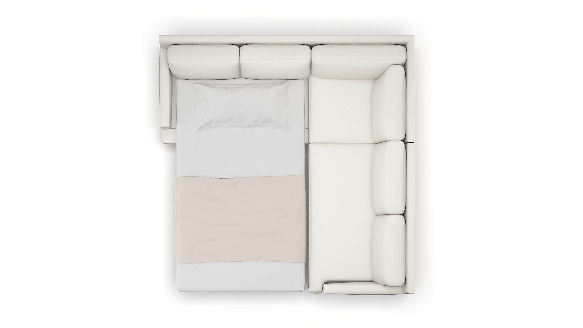 Marseille Keylargo Oatmeal Sectional Sleeper Espresso legs 3