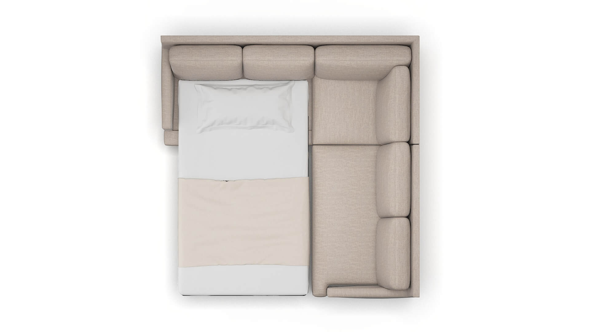 Marseille Keylargo Pumice Sectional Sleeper Espresso legs 3