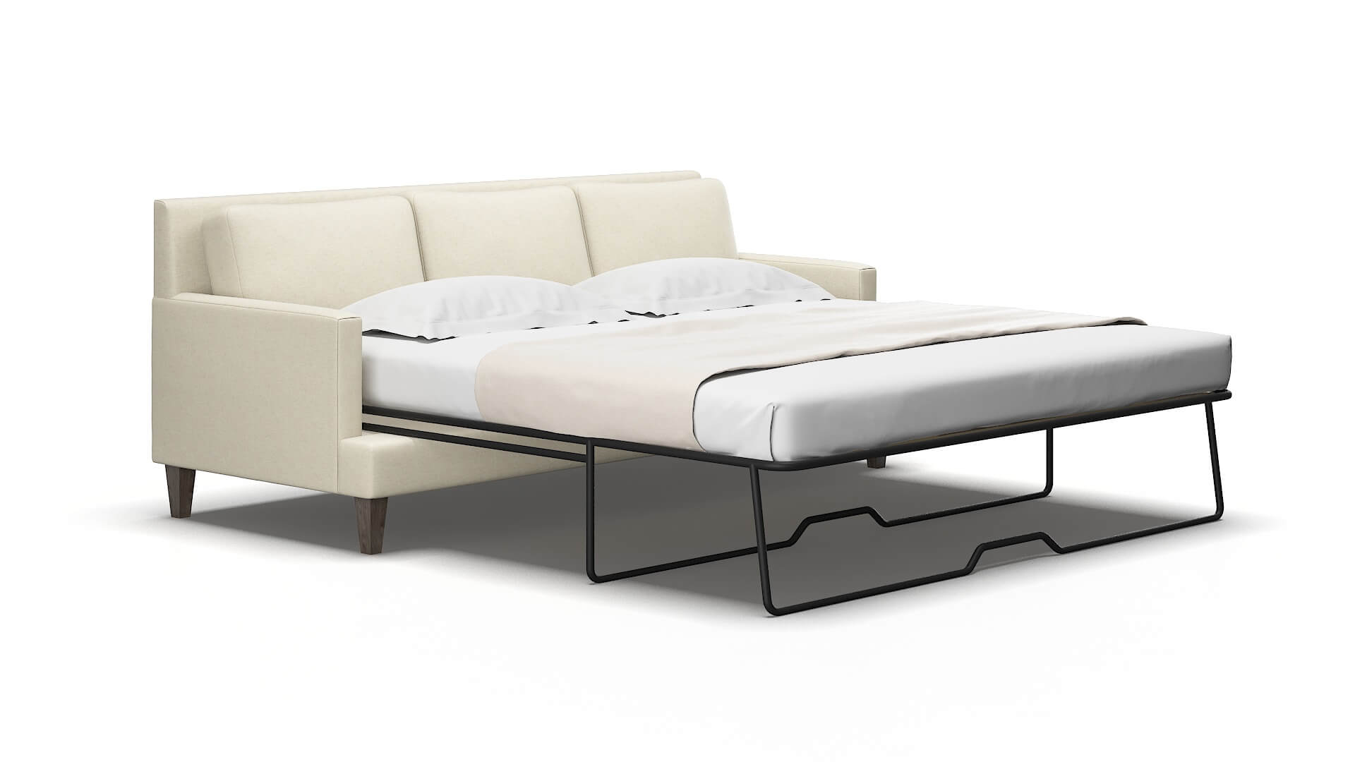 Marseille Lana sand Sofa sleeper Espresso Legs  2