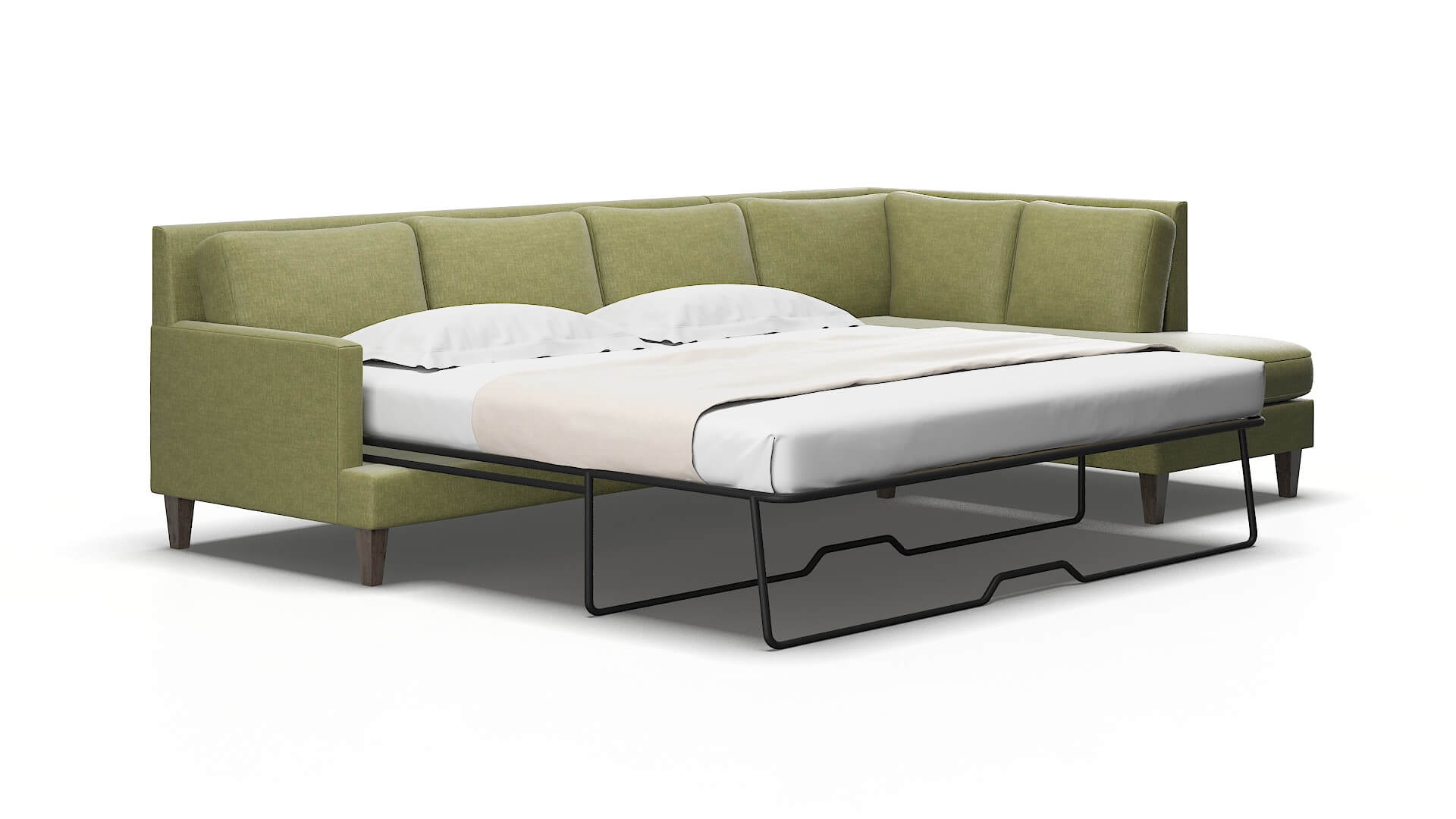 Marseille Leslie lawn Panel sleeper Espresso Legs  2