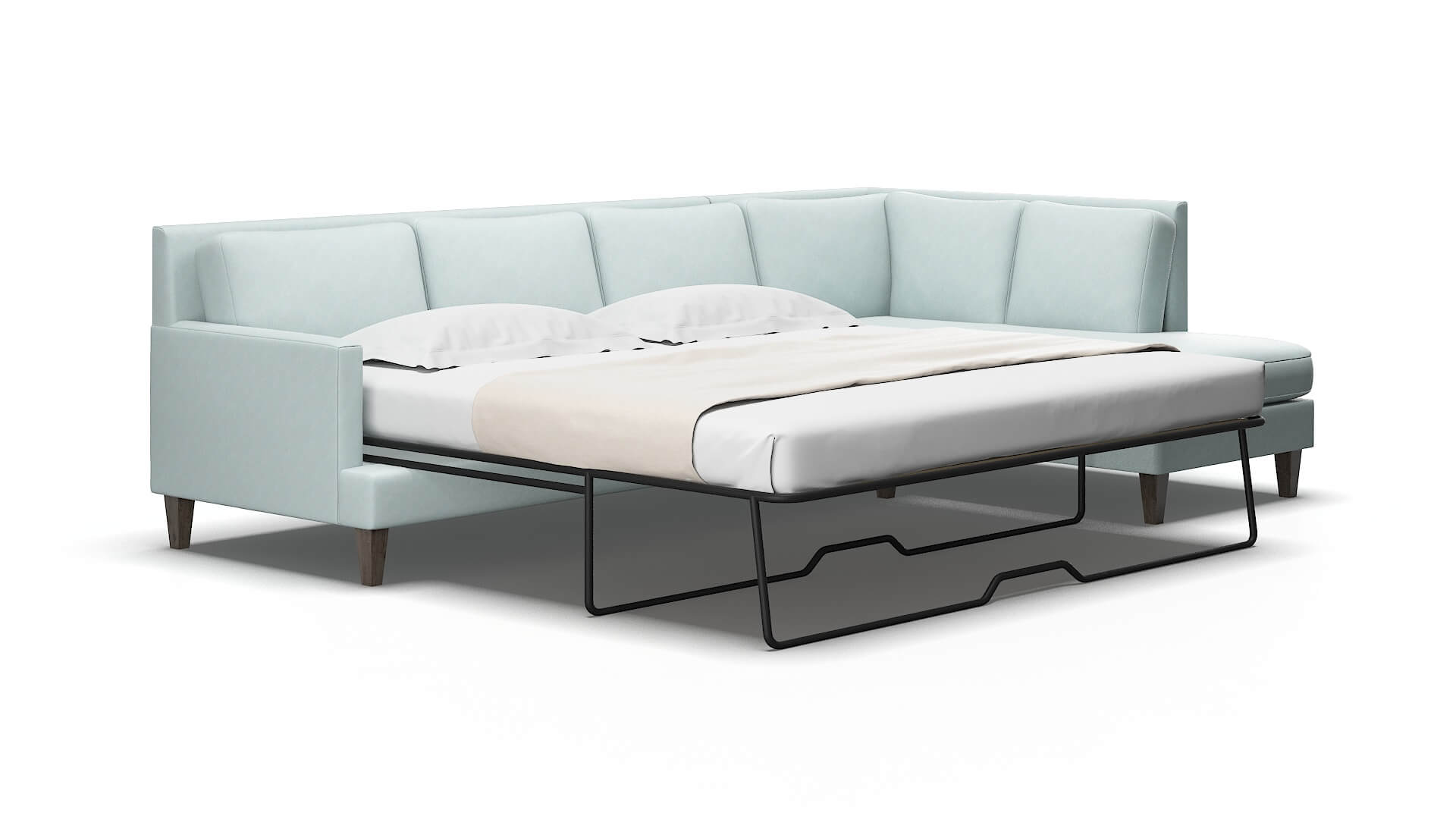 Marseille Leslie robins_egg Panel sleeper Espresso Legs  2