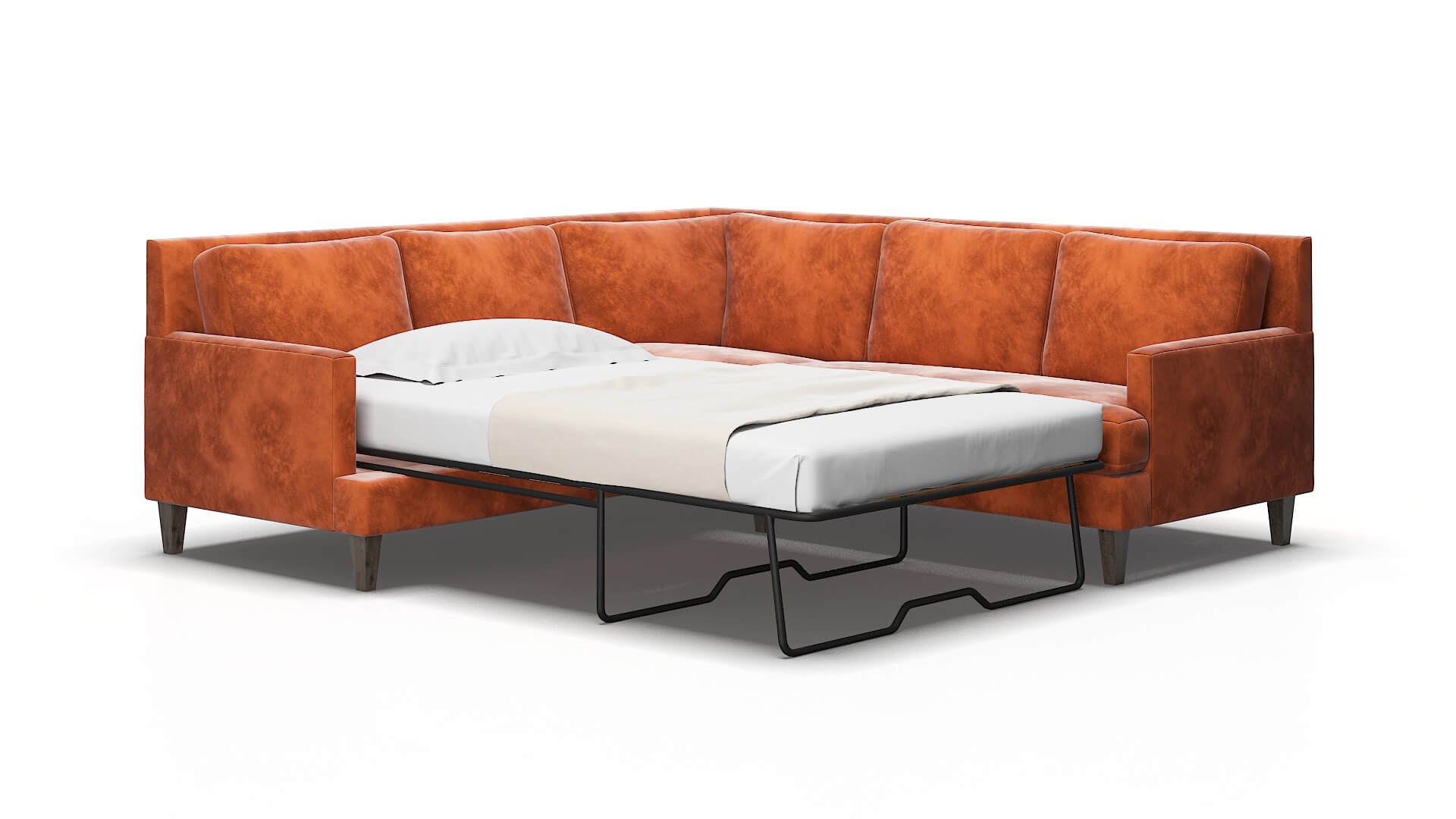 Marseille Loft copper Sectional sleeper Espresso Legs  2