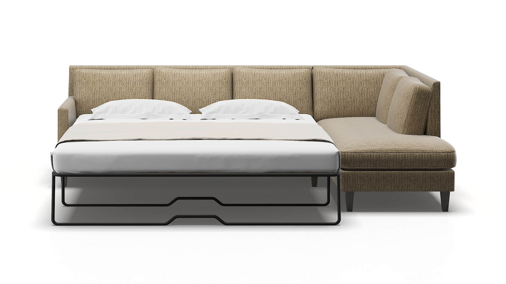 Marseille Marcy Camel Panel Sleeper Espresso legs 1