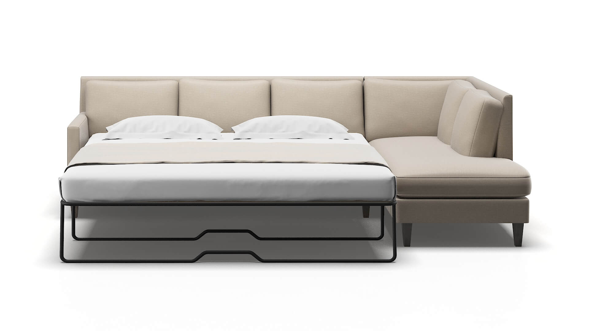 Marseille Naples Almond Panel Sleeper Espresso legs 1