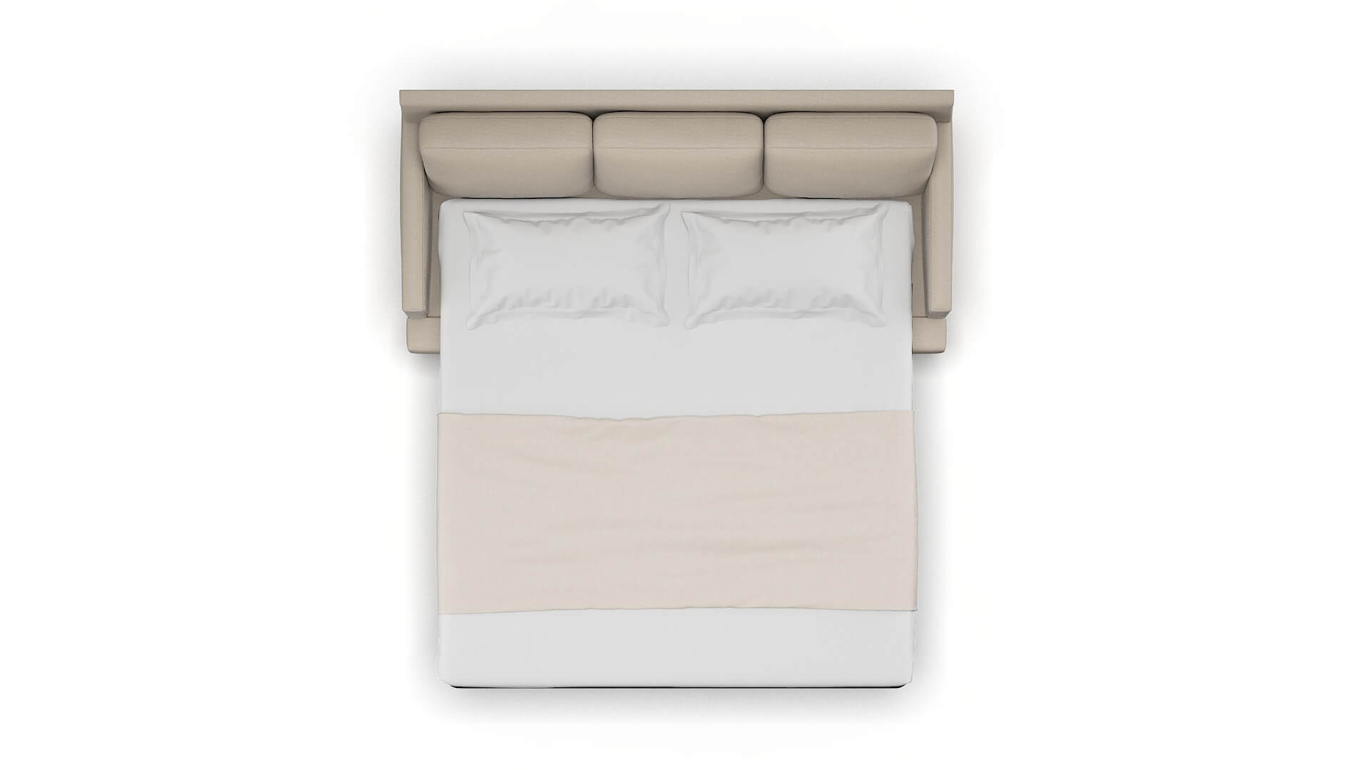 Marseille Naples Almond Sofa Sleeper Espresso legs 3