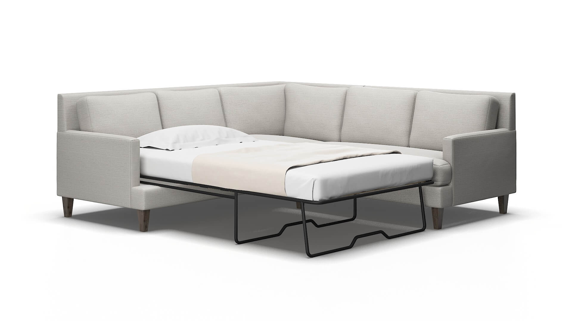 Marseille Naples ash Sectional sleeper Espresso Legs  2