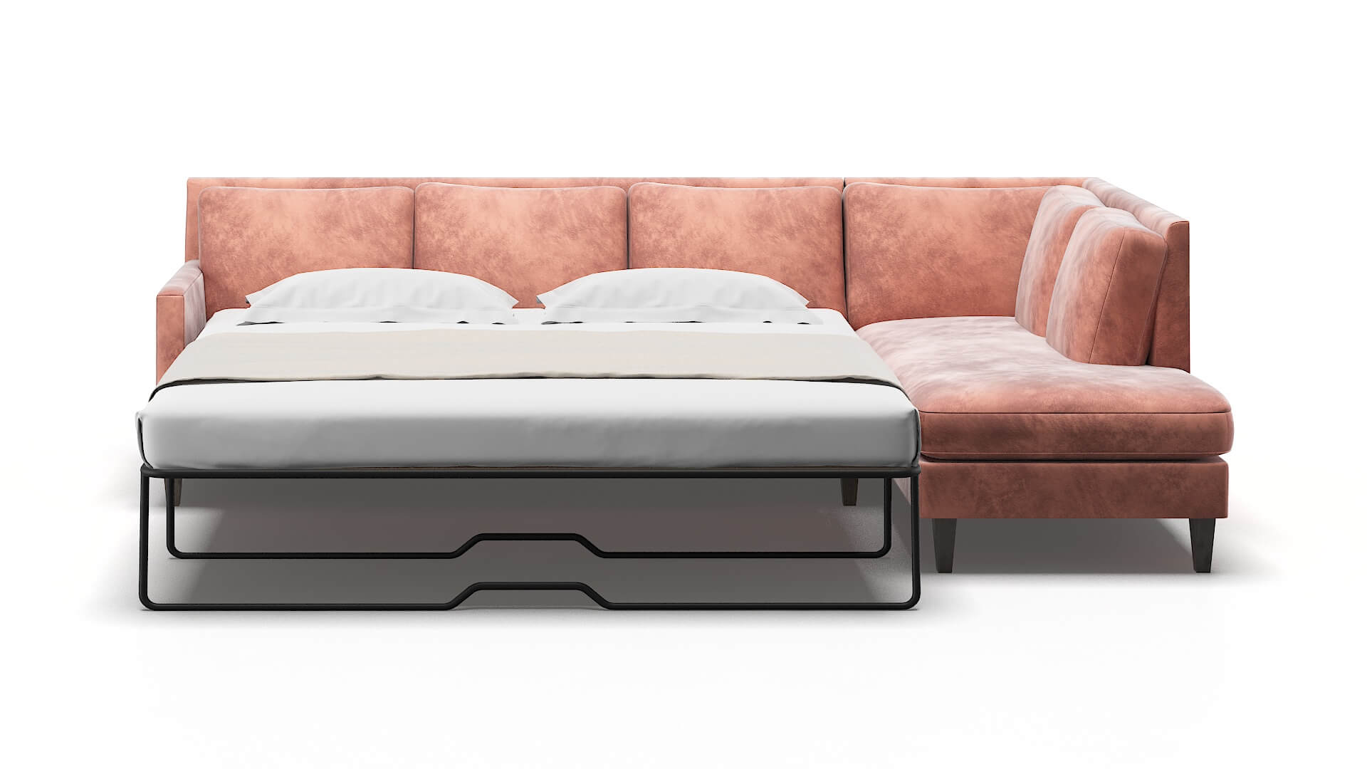 Marseille Naples Blush Panel Sleeper Espresso legs 1