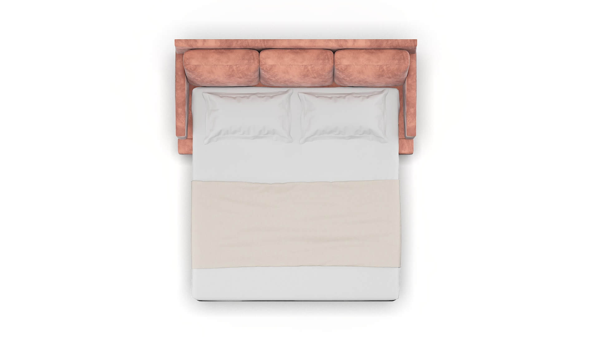 Marseille Naples Blush Sofa Sleeper Espresso legs 3