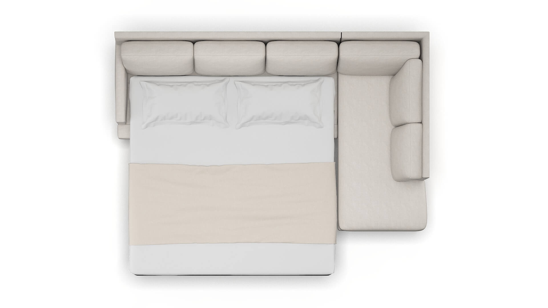 Marseille Noble Grey Panel Sleeper Espresso legs 3