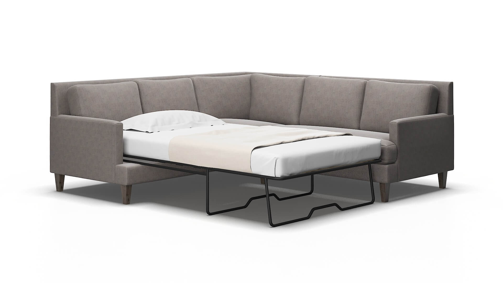 Marseille Noble otter Sectional sleeper Espresso Legs  2