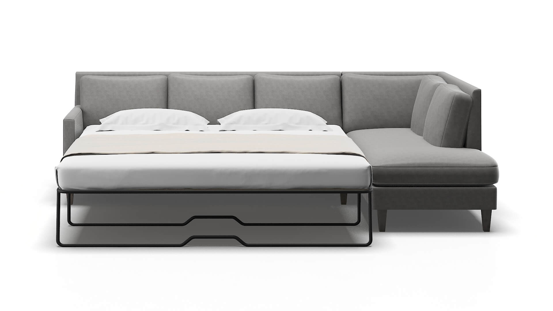 Marseille Noble Smoke Panel Sleeper Espresso legs 1