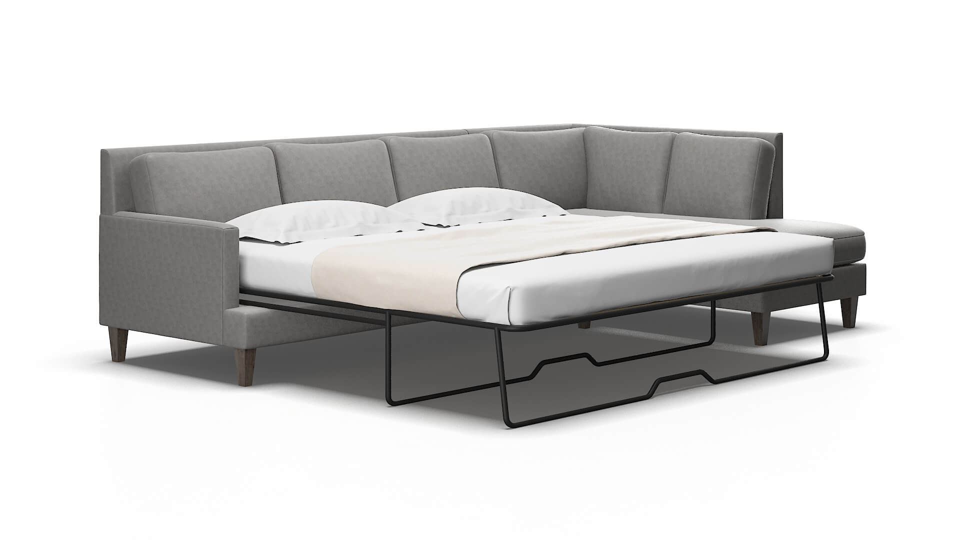 Marseille Noble Smoke Panel Sleeper Espresso legs 2