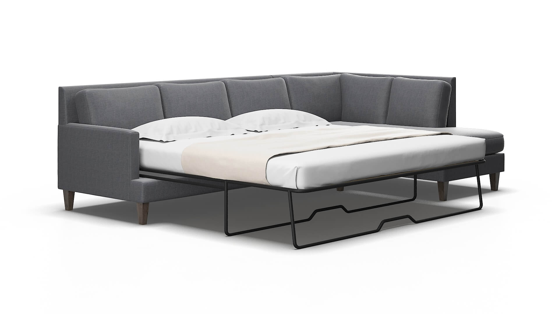 Marseille Notion graphite Panel sleeper Espresso Legs  2