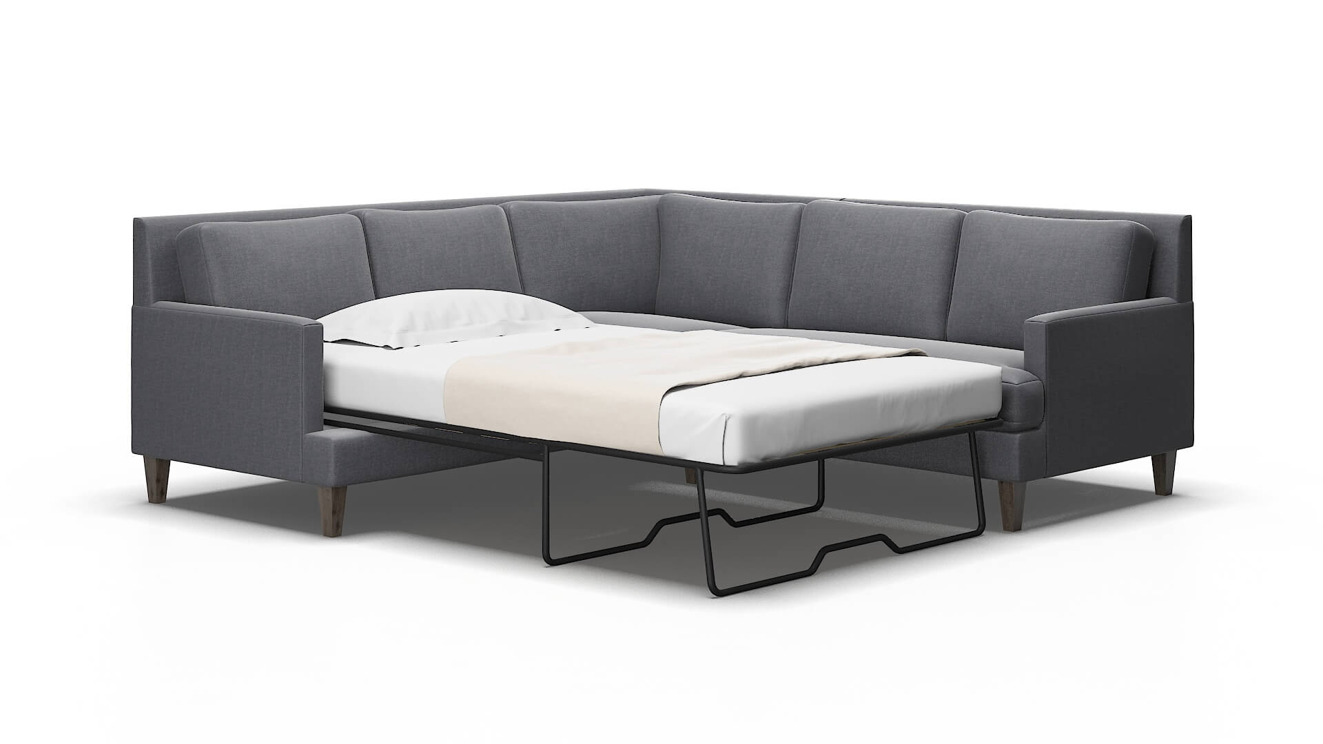 Marseille Notion Graphite Sectional Sleeper Espresso legs 2