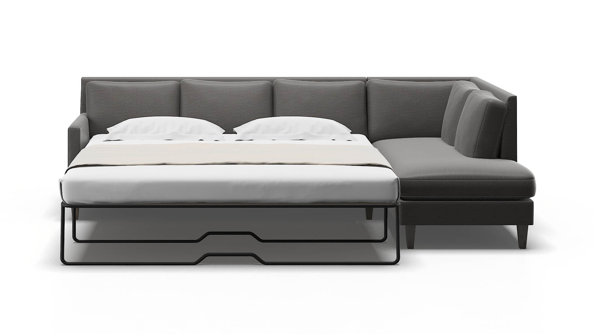 Marseille Oscar Grey Panel Sleeper Espresso legs 1