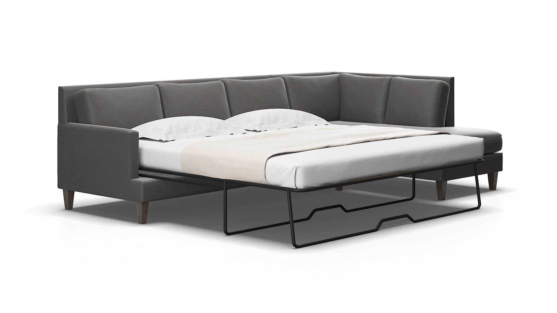 Marseille Oscar grey Panel sleeper Espresso Legs  2