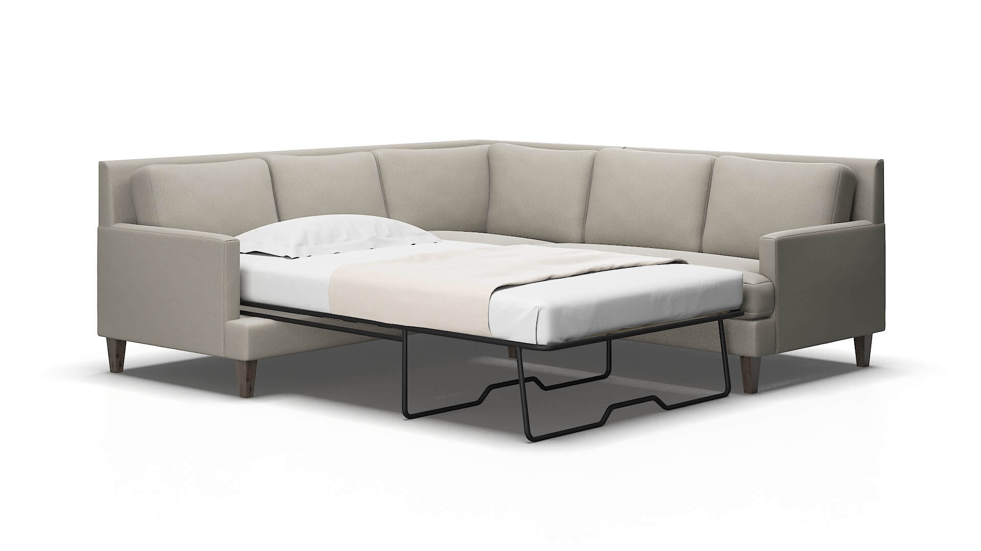 Marseille Oscar silver Sectional sleeper Espresso Legs  2