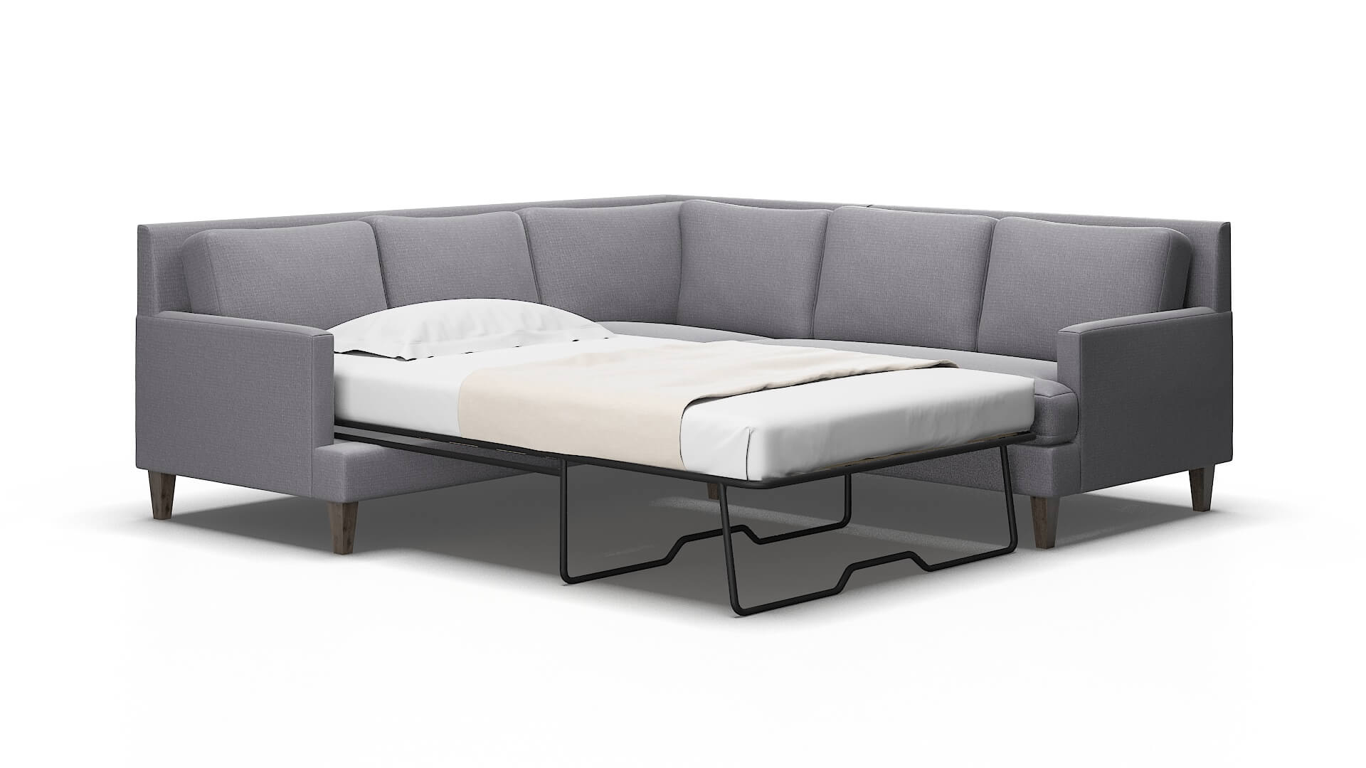 Marseille Parker ash Sectional sleeper Espresso Legs  2