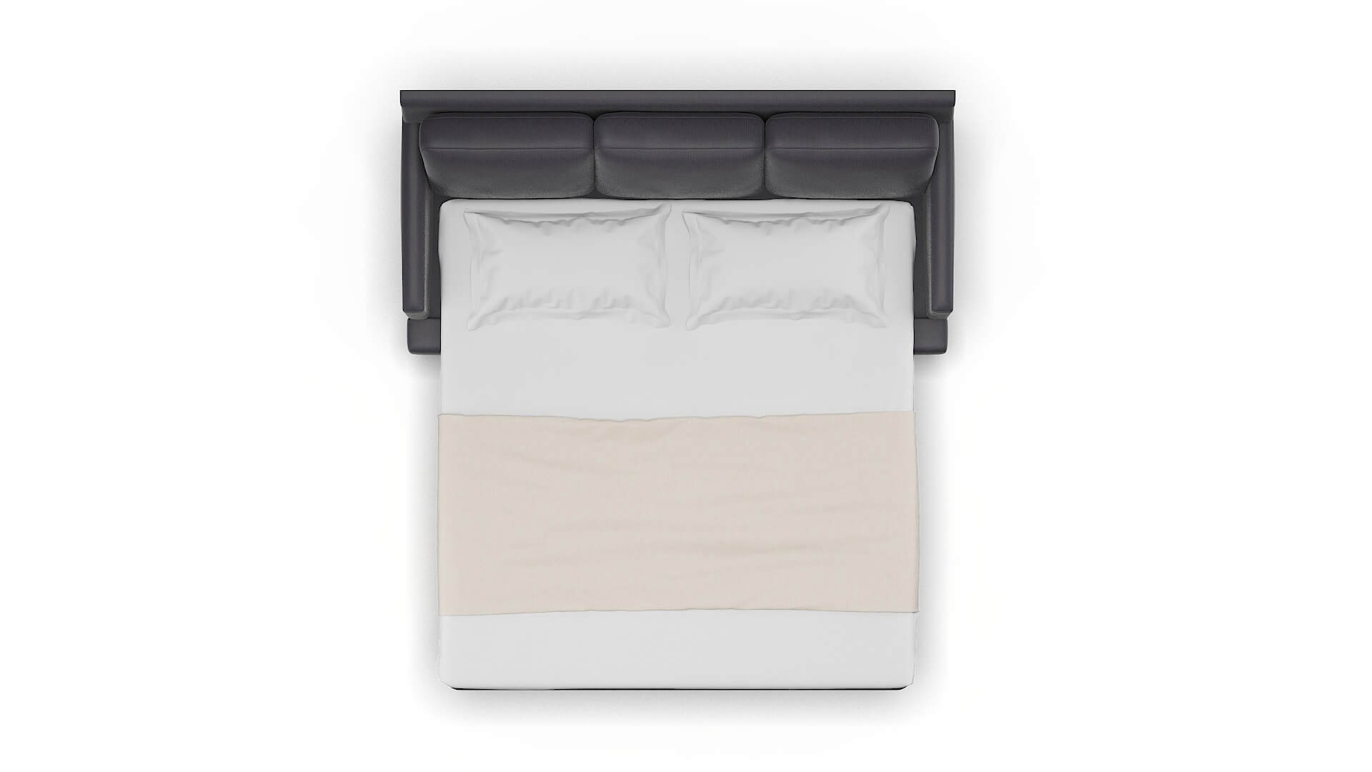 Marseille Parker Charcoal Sofa Sleeper Espresso legs 3