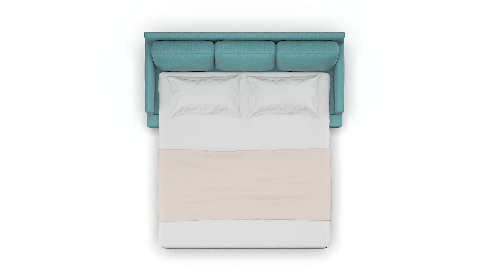 Marseille Parker Turquoise Sofa Sleeper Espresso legs 3