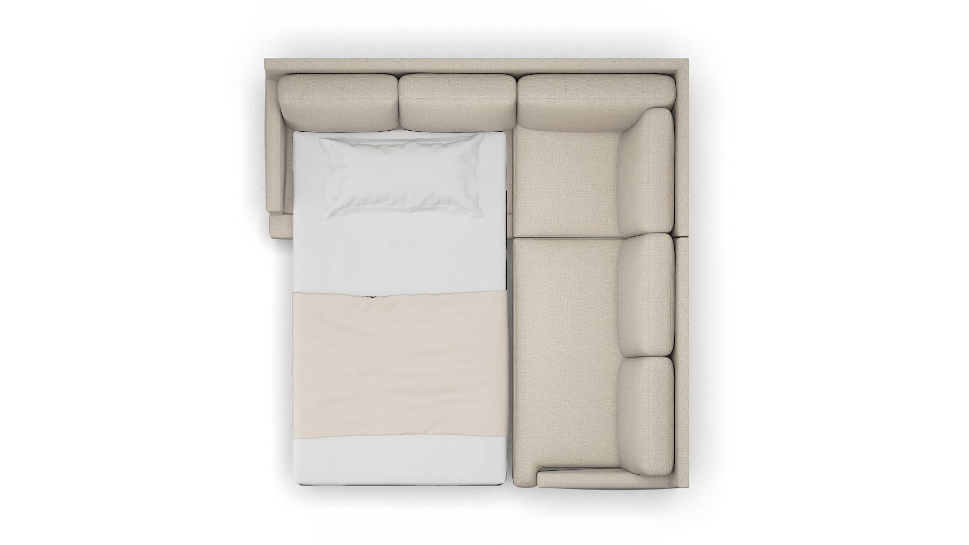 Marseille Parker Wheat Sectional Sleeper Espresso legs 3