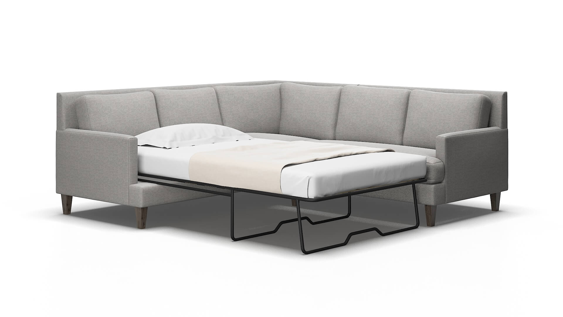 Marseille Phoenix Smoke Sectional Sleeper Espresso legs 2
