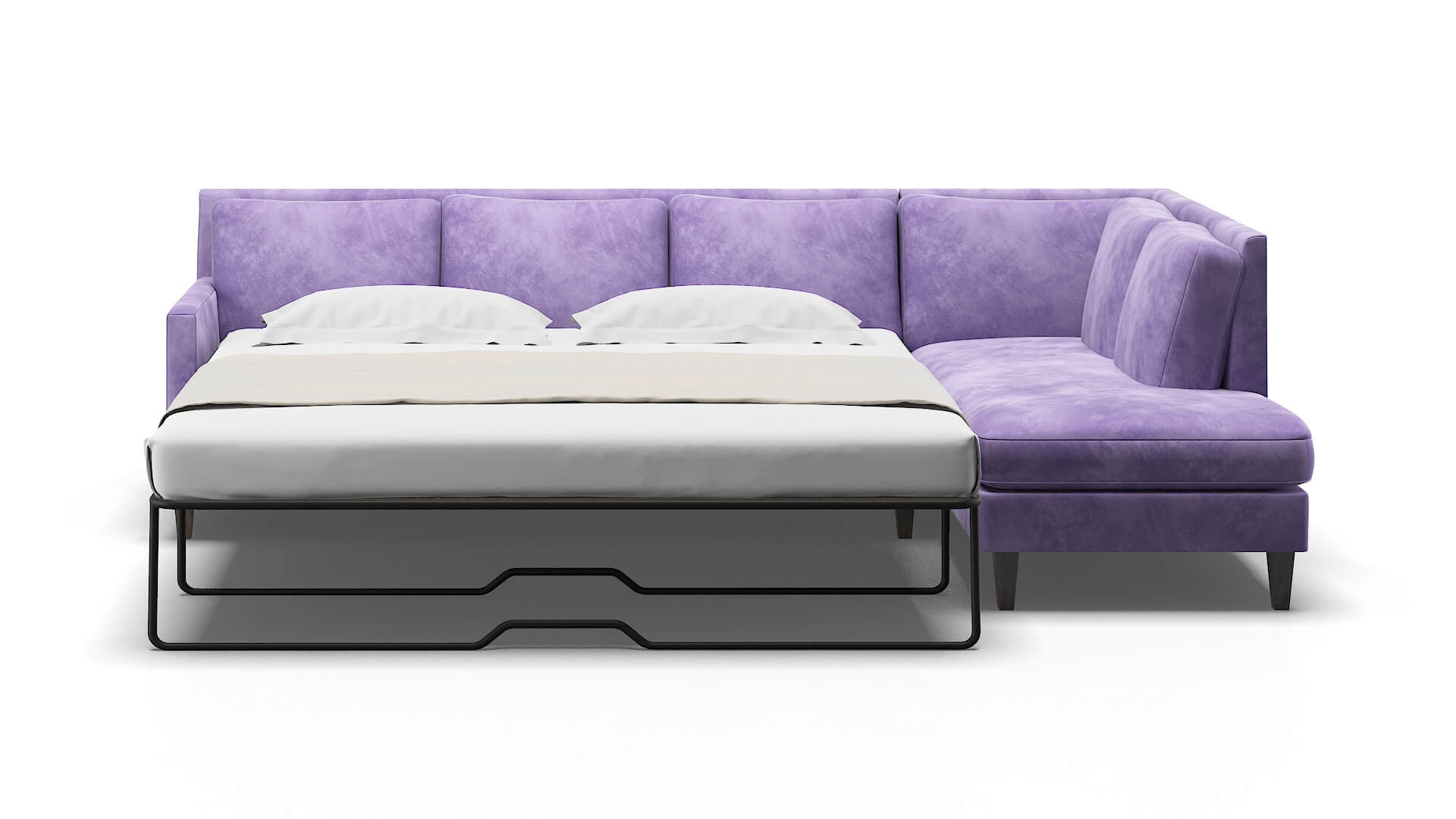 Marseille Royale Lavender Panel Sleeper Espresso legs 1