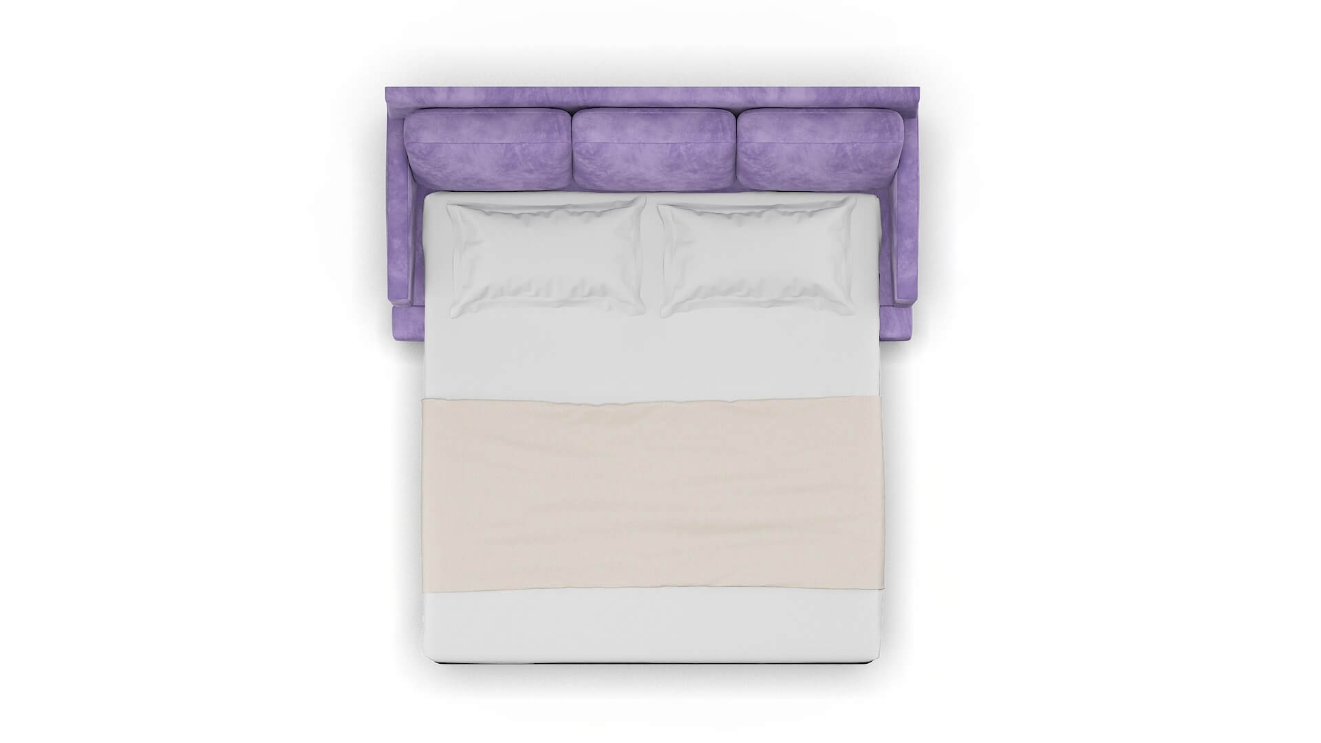 Marseille Royale Lavender Sofa Sleeper Espresso legs 3