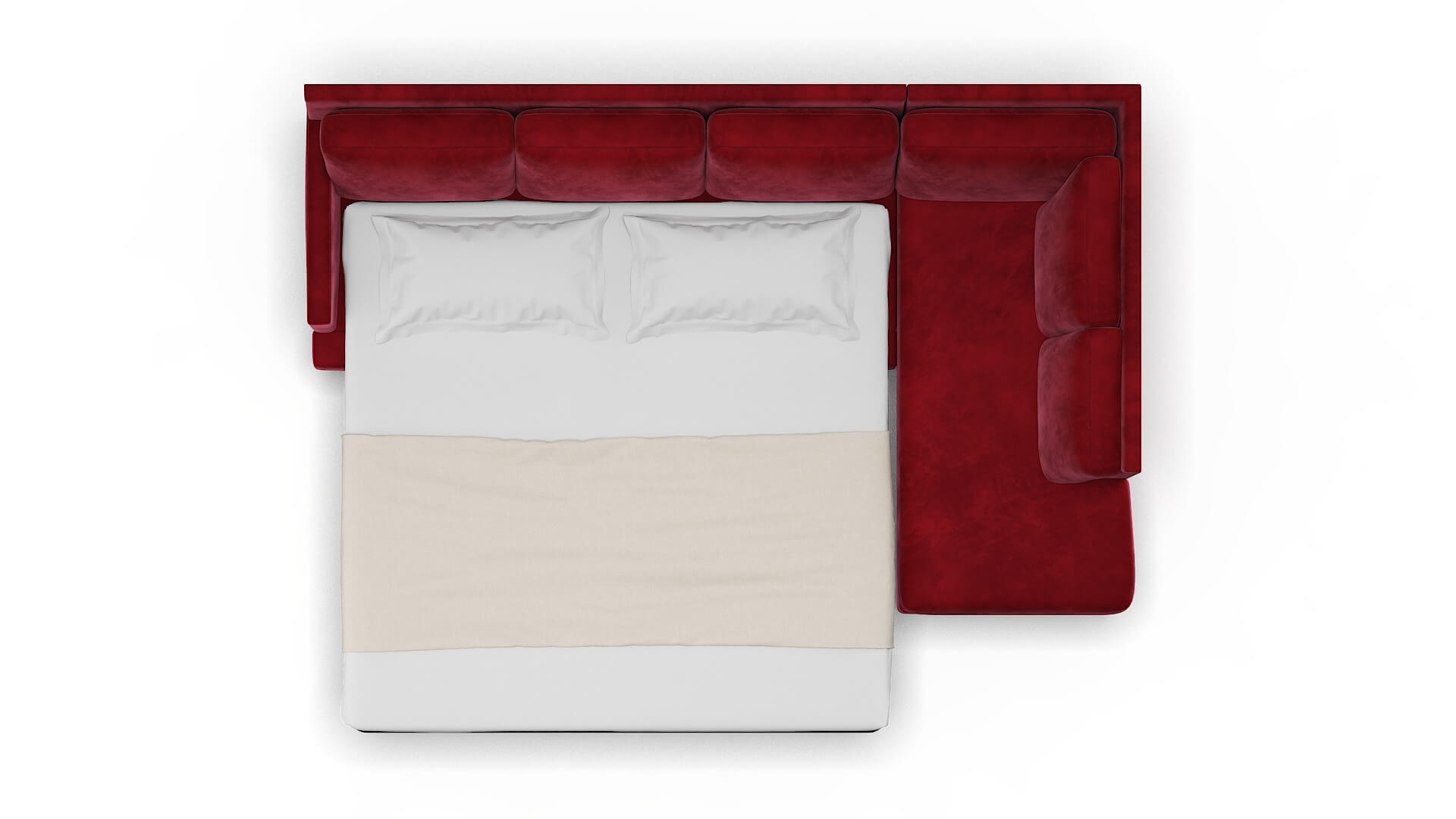 Marseille Royale Ruby Panel Sleeper Espresso legs 3