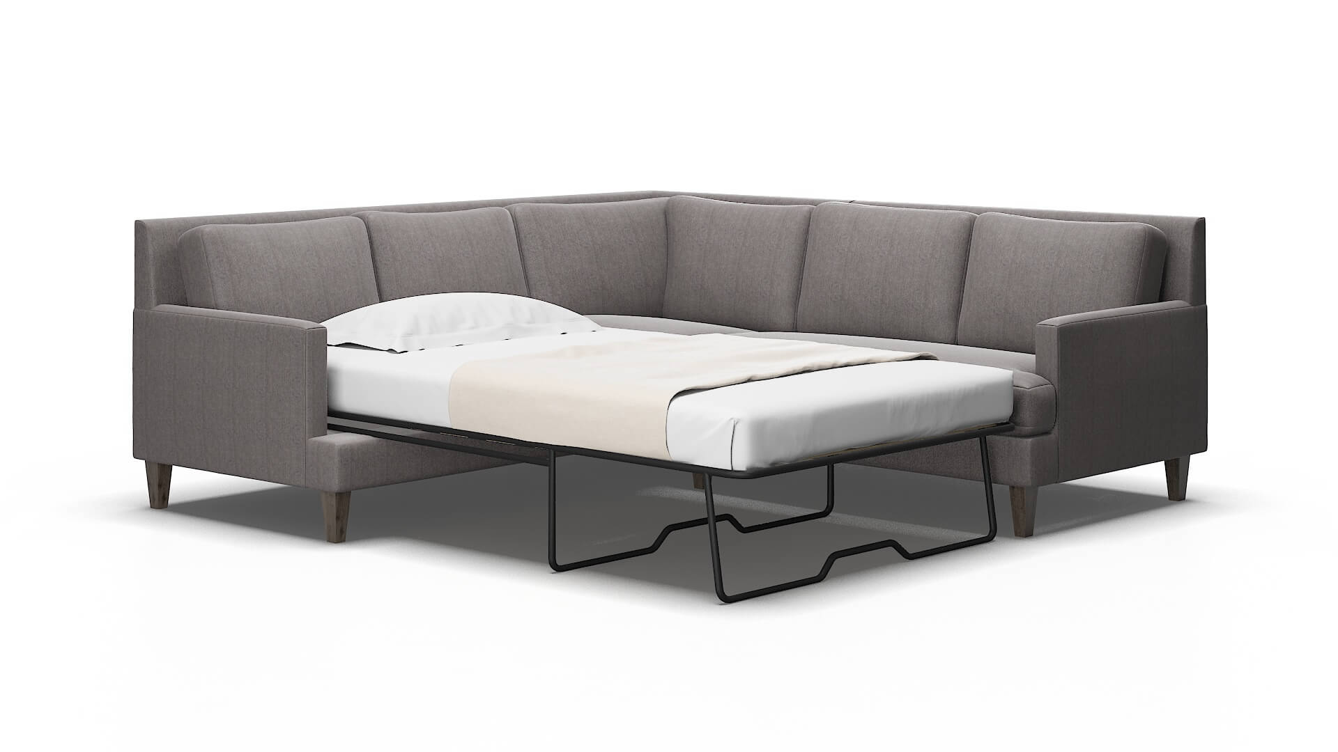 Marseille Sasha Granite Sectional Sleeper Espresso legs 2