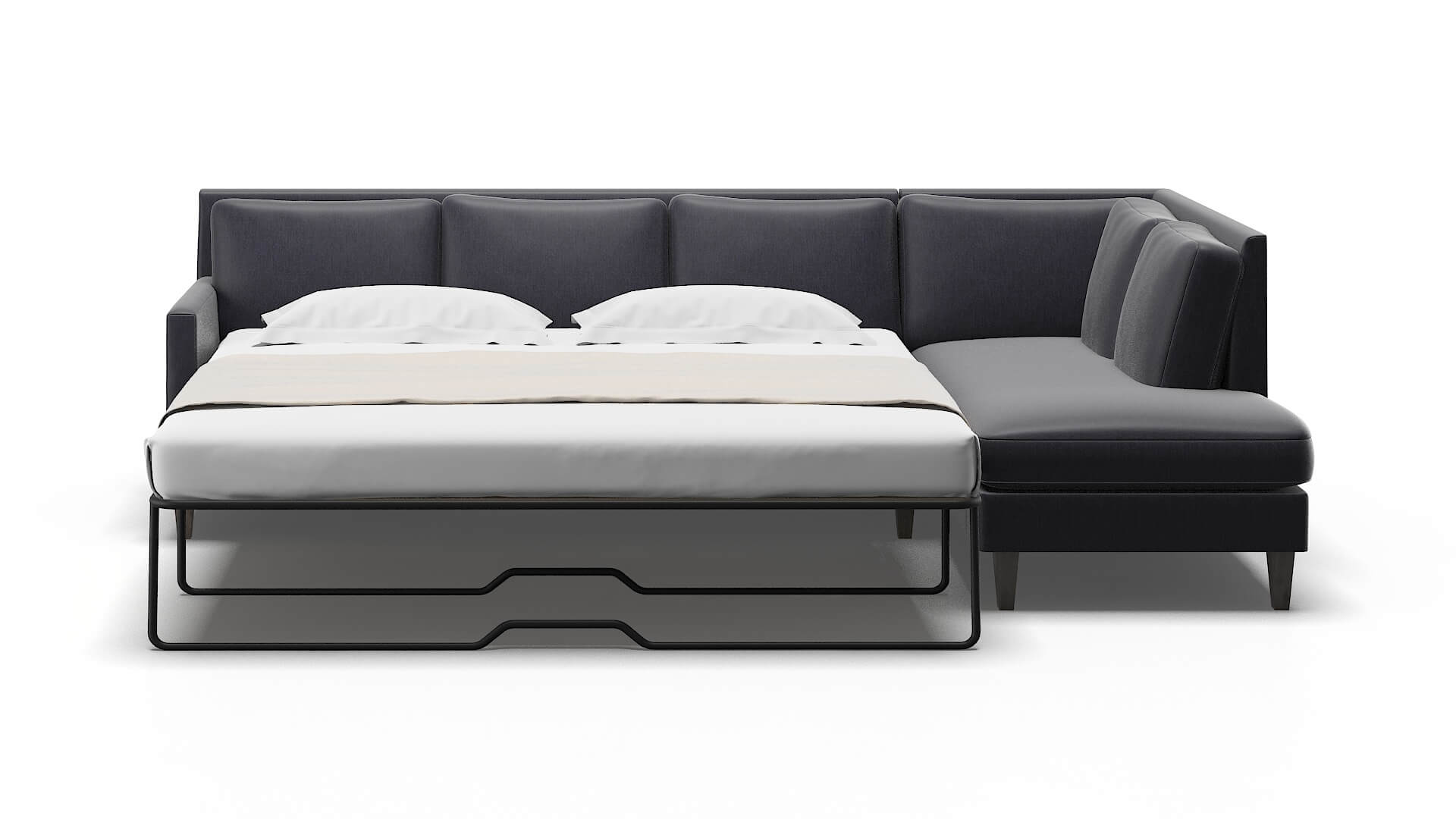 Marseille Sasha Navy Panel Sleeper Espresso legs 1