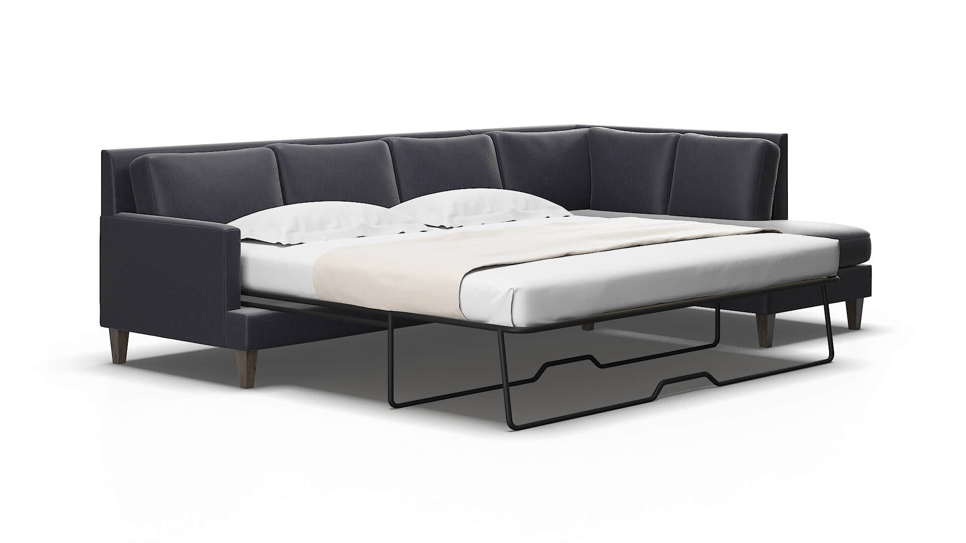 Marseille Sasha navy Panel sleeper Espresso Legs  2