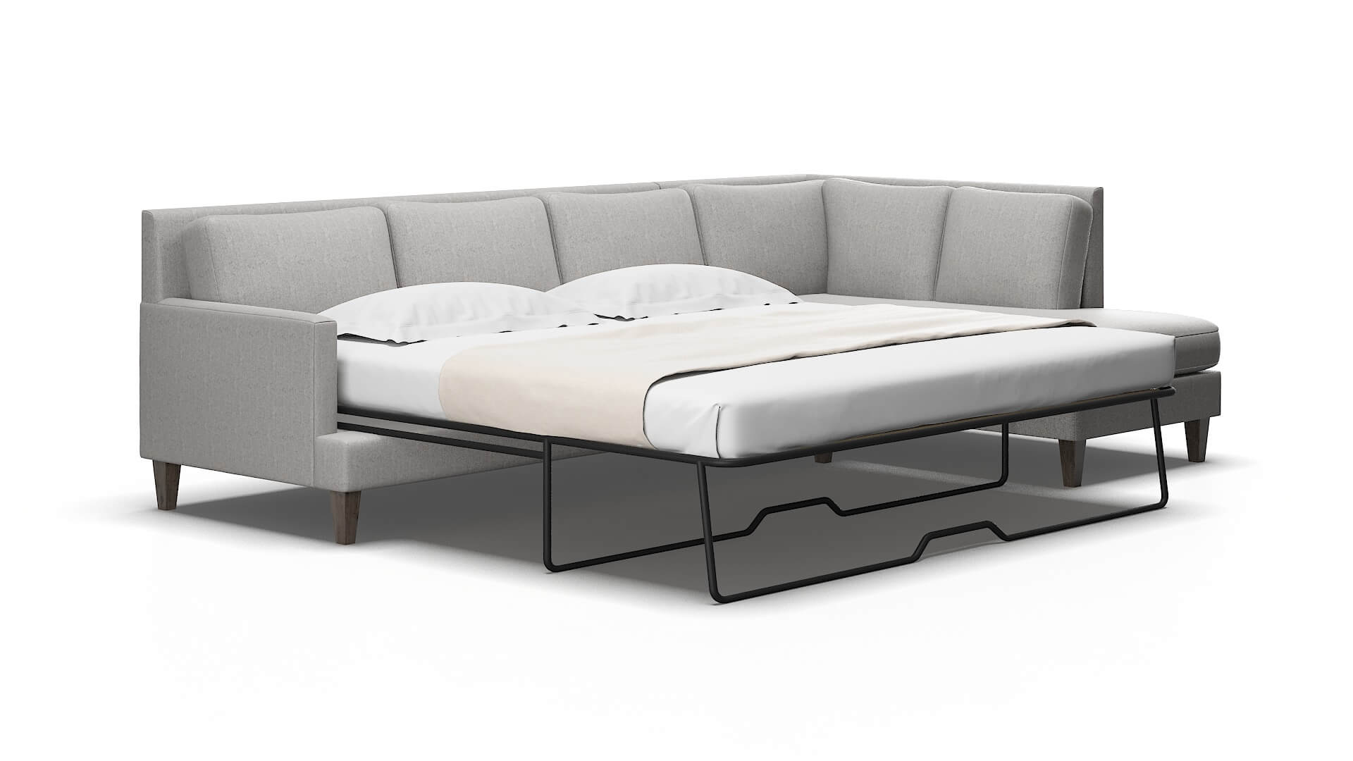 Marseille Sasha Silver Panel Sleeper espresso legs 2