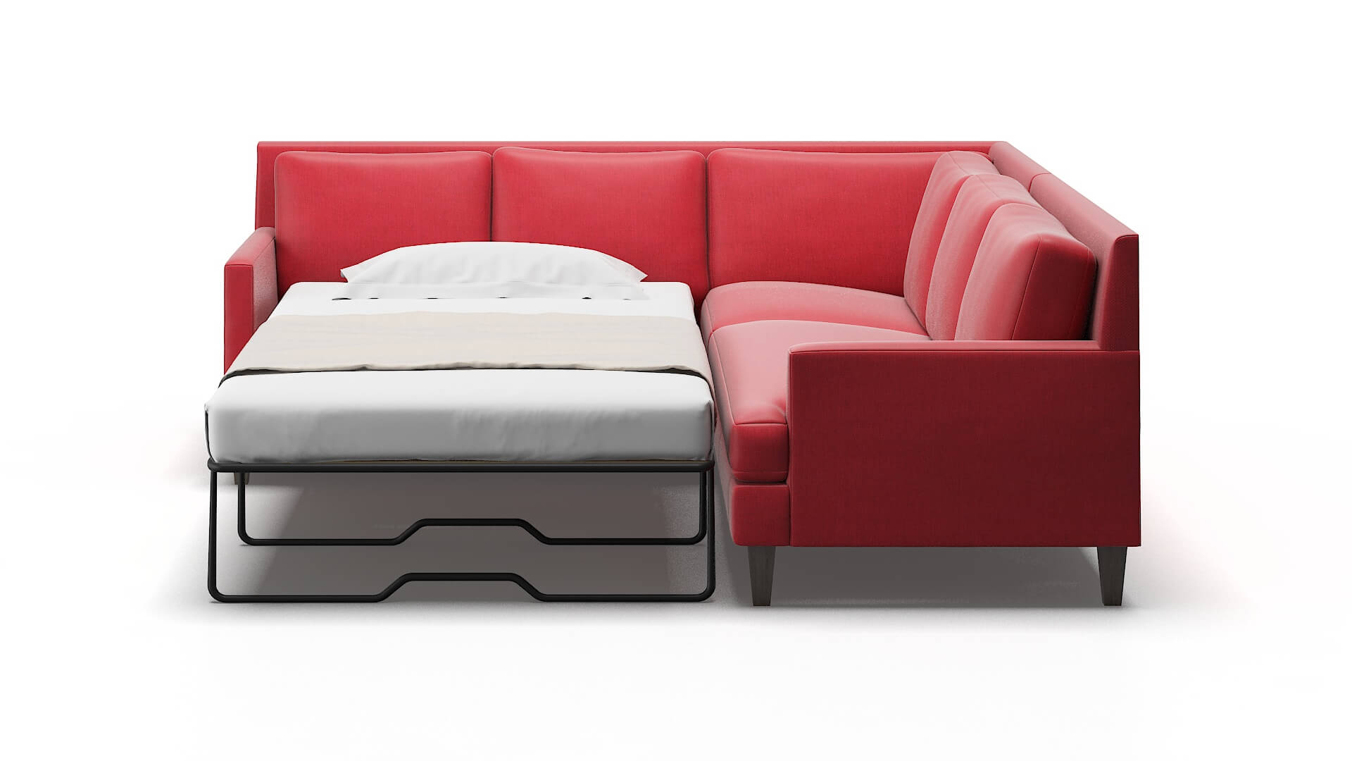 Marseille Sorrento Berry Sectional Sleeper Espresso legs 1