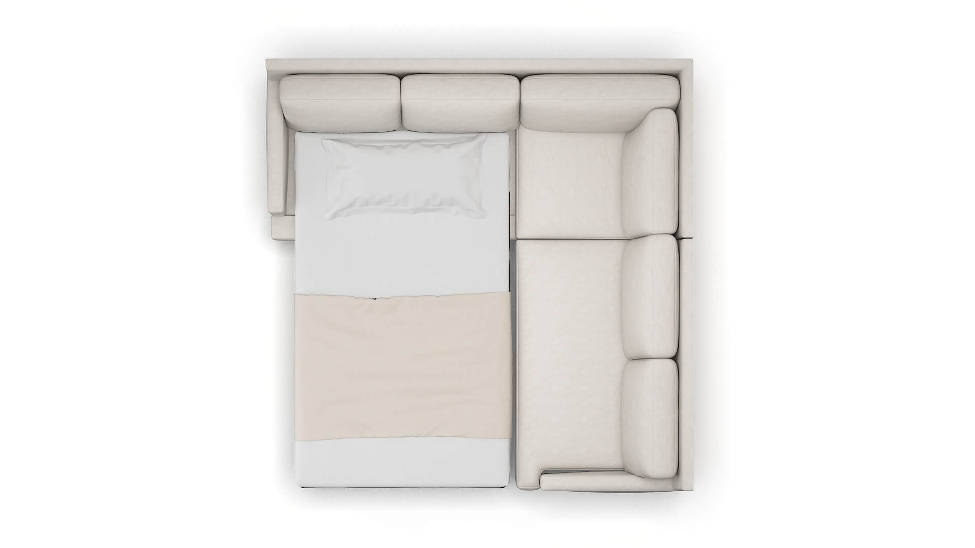 Marseille Suave Dove Sectional Sleeper Espresso legs 3