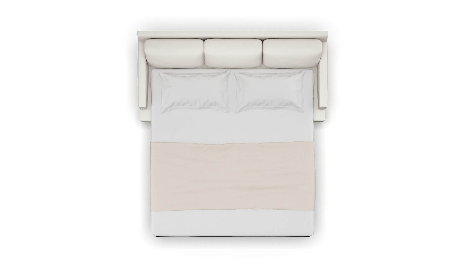 Marseille Venice Eggshell Sofa Sleeper Espresso legs 3