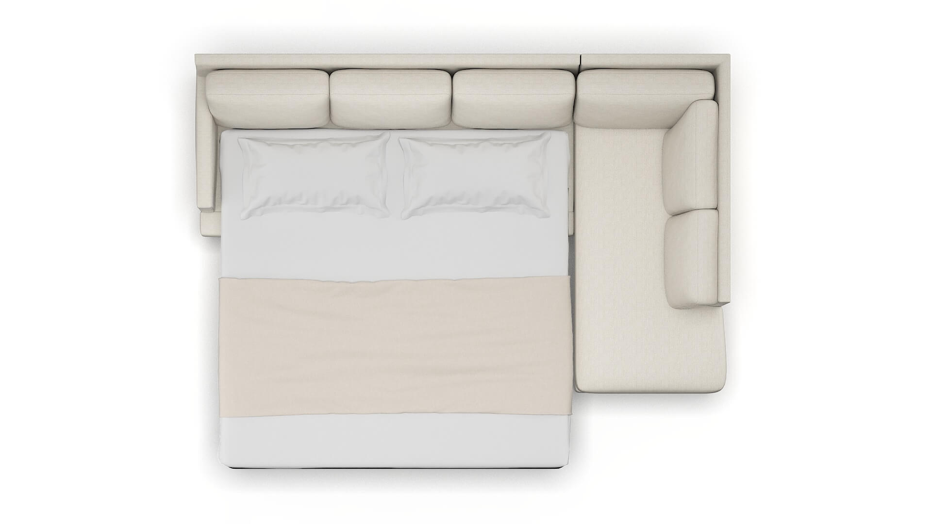 Marseille Venus Cream Panel Sleeper Espresso legs 3