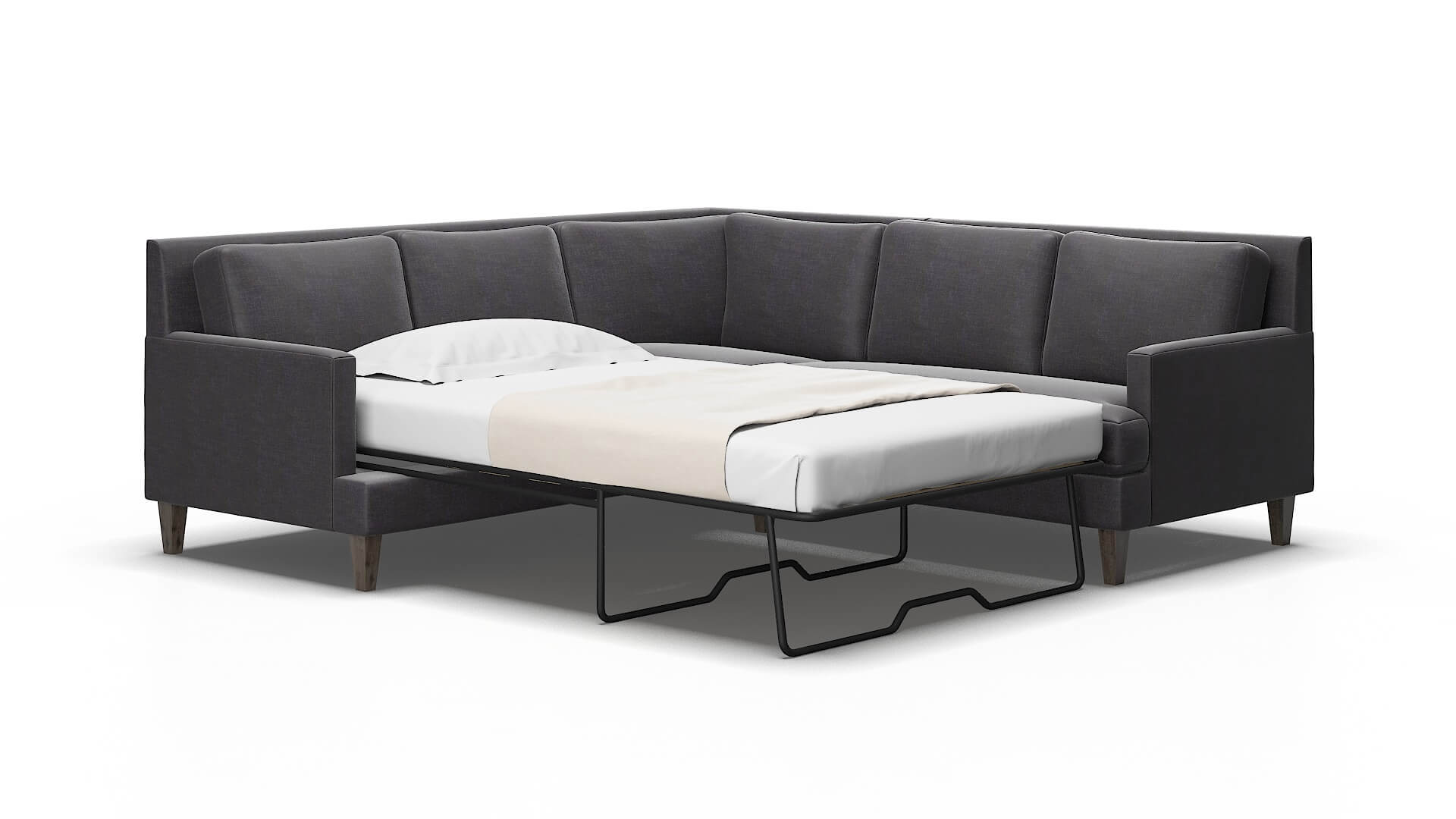 Marseille Venus onyx Sectional sleeper Espresso Legs  2