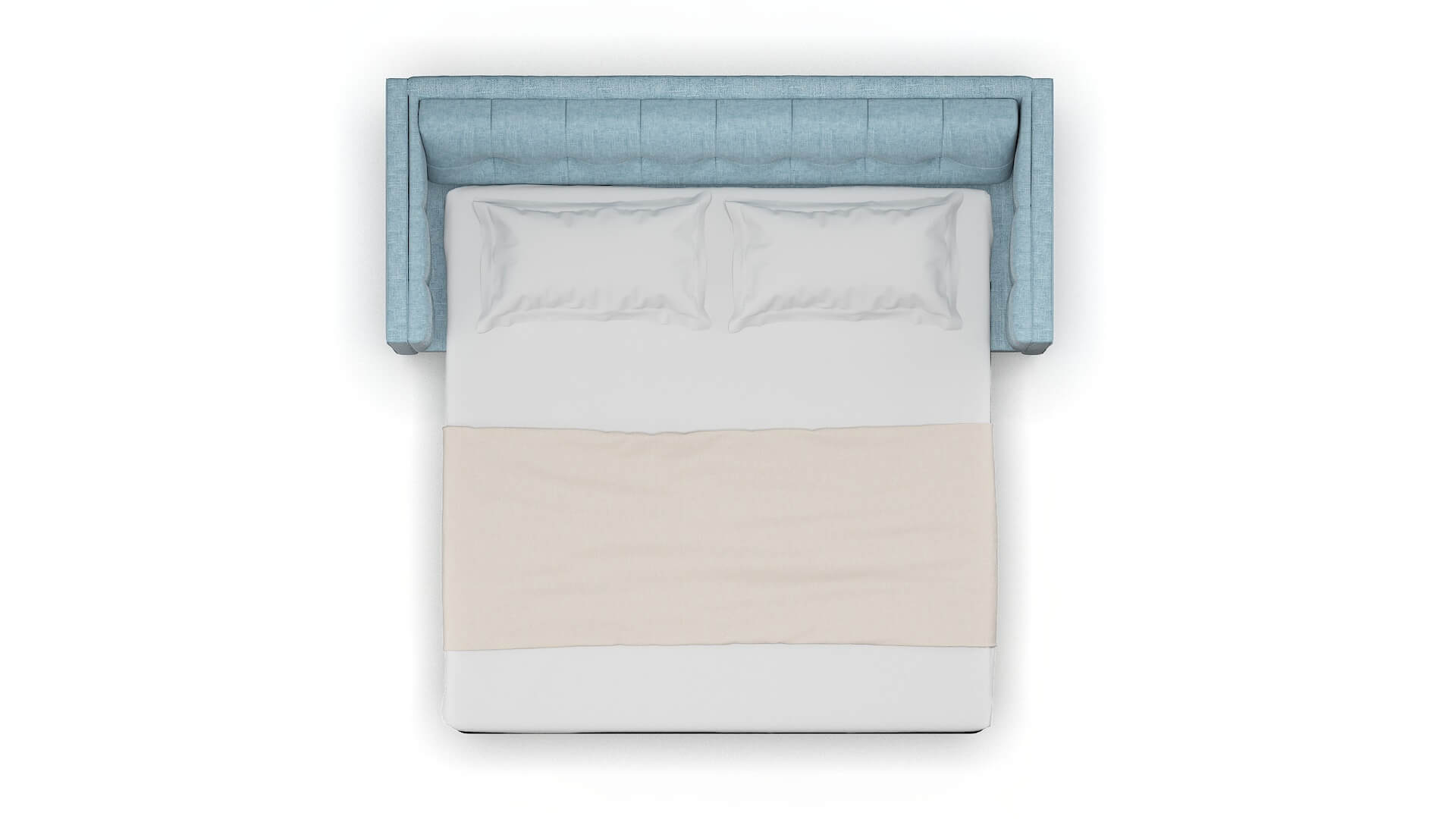 Messina Atlas Turquoise Sofa Sleeper Espresso legs 3