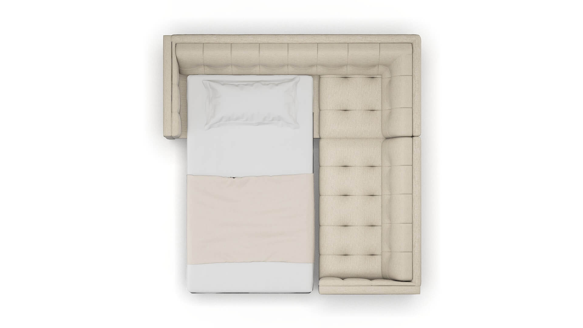 Messina Avenger Pumice Sectional Sleeper Espresso legs 3