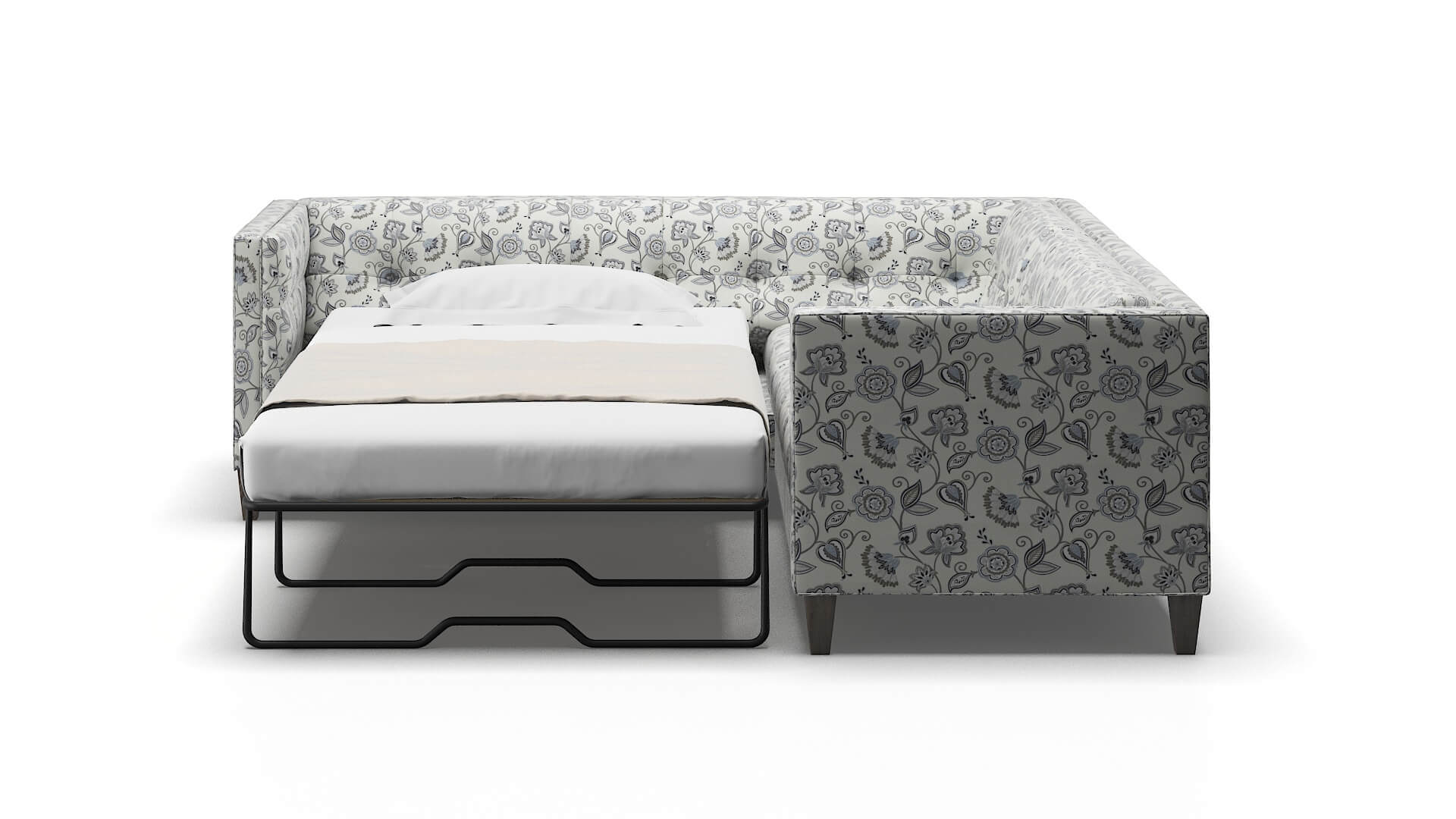 Messina Avignon Sky Sectional Sleeper Espresso legs 1