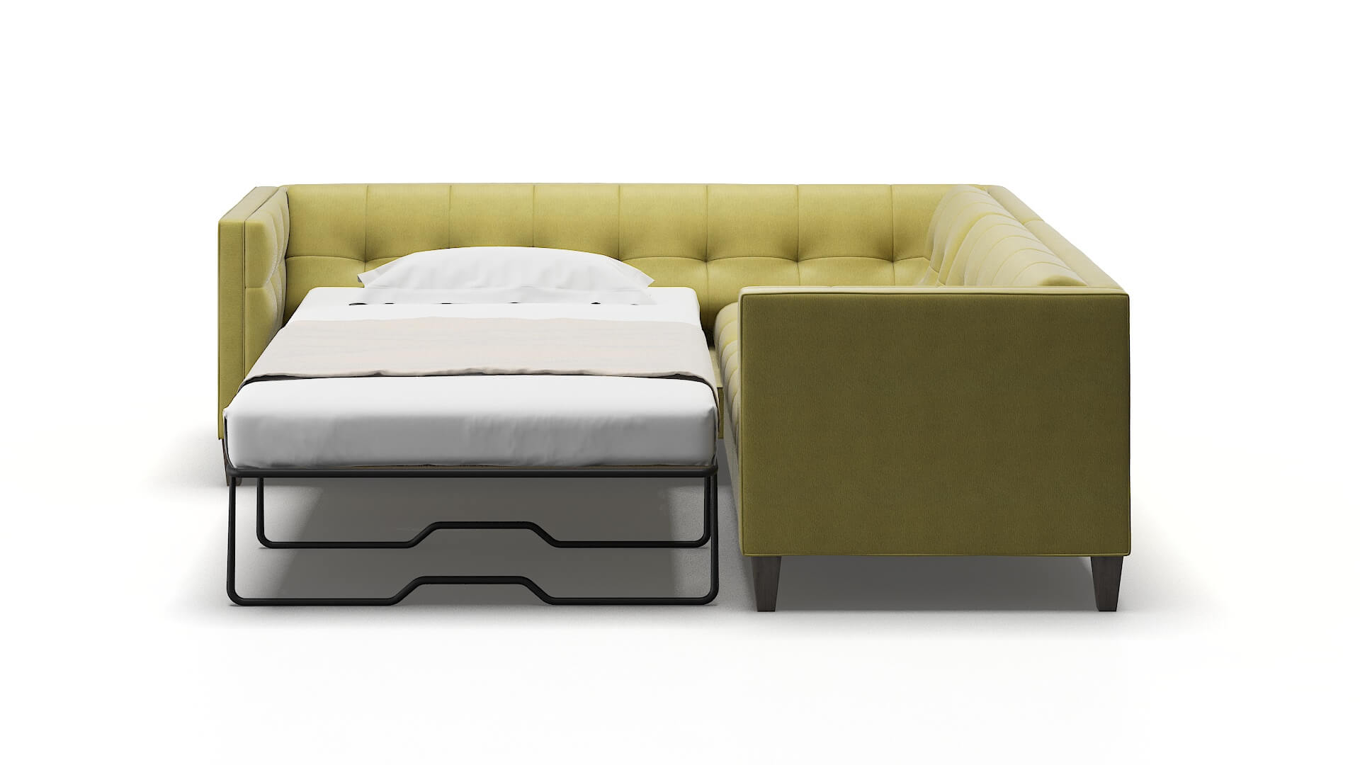 Messina Bella Apple Sectional Sleeper Espresso legs 1
