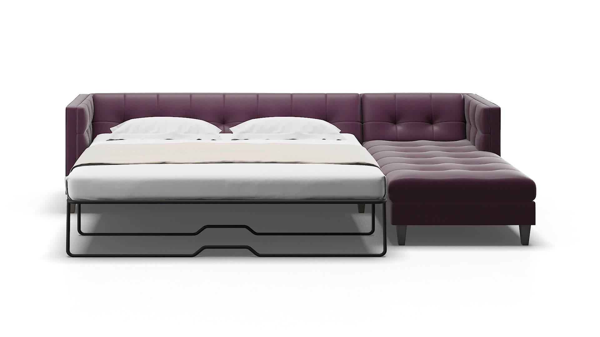 Messina Bella Aubergine Panel Sleeper Espresso legs 1