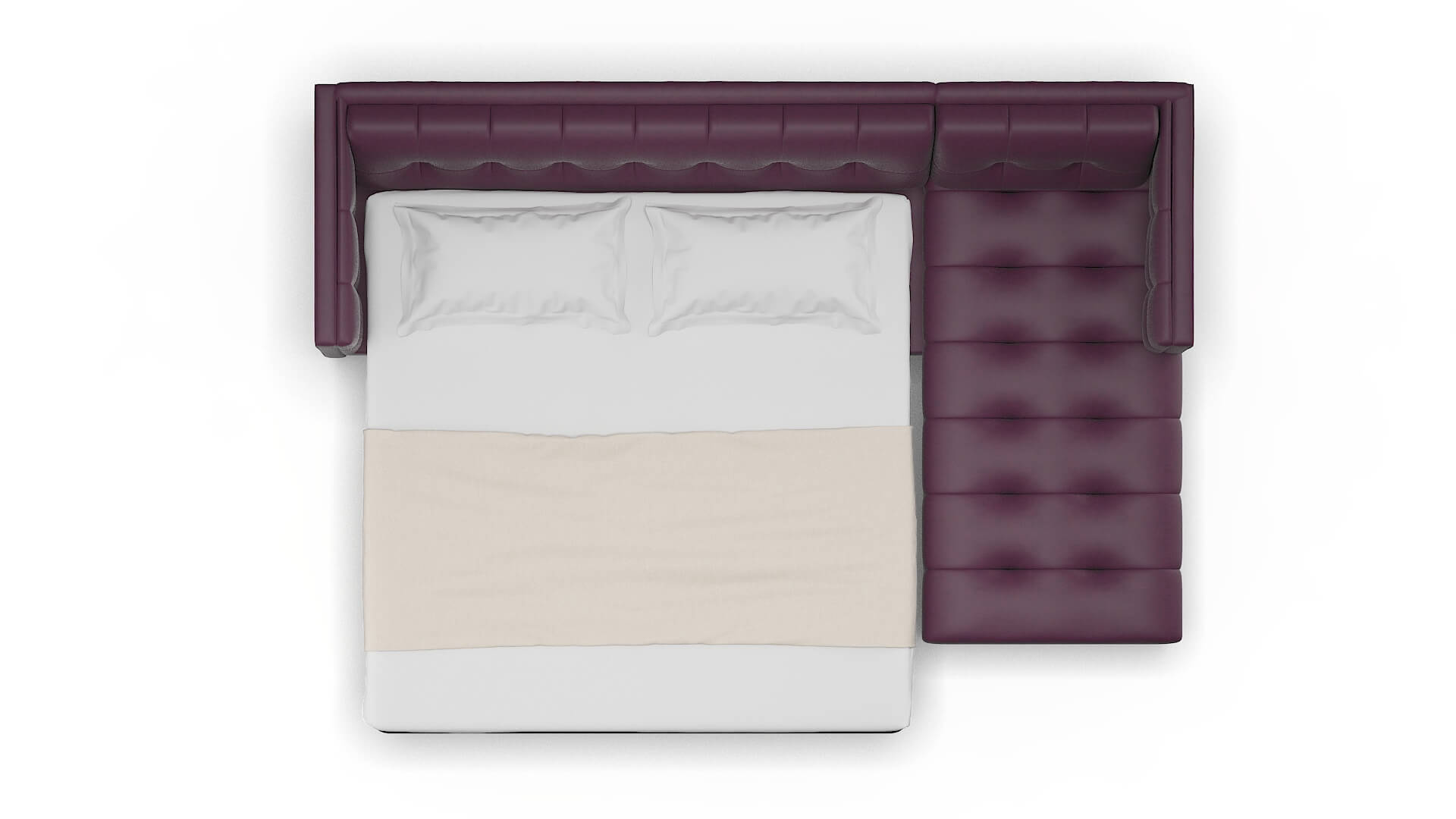 Messina Bella Aubergine Panel Sleeper Espresso legs 3
