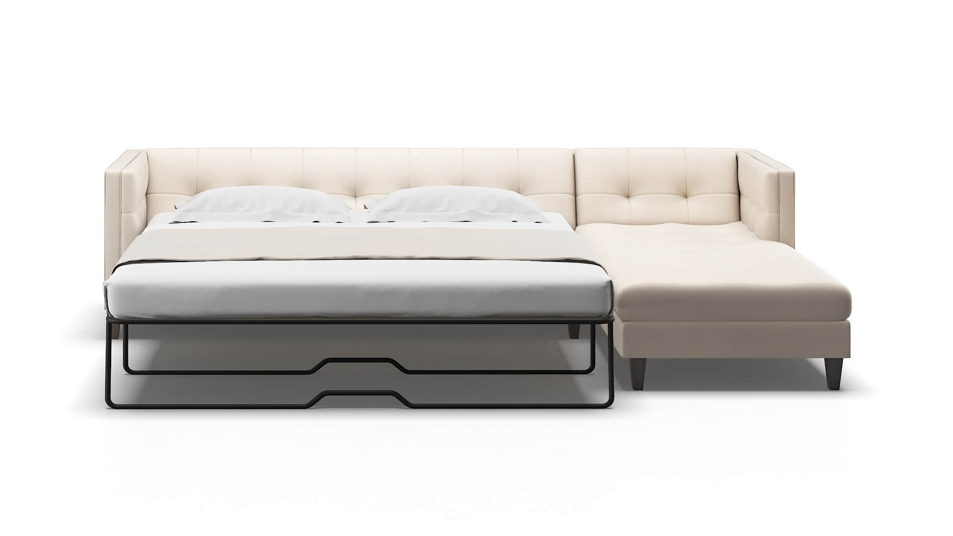 Messina Bella Buckwheat Panel Sleeper Espresso legs 1