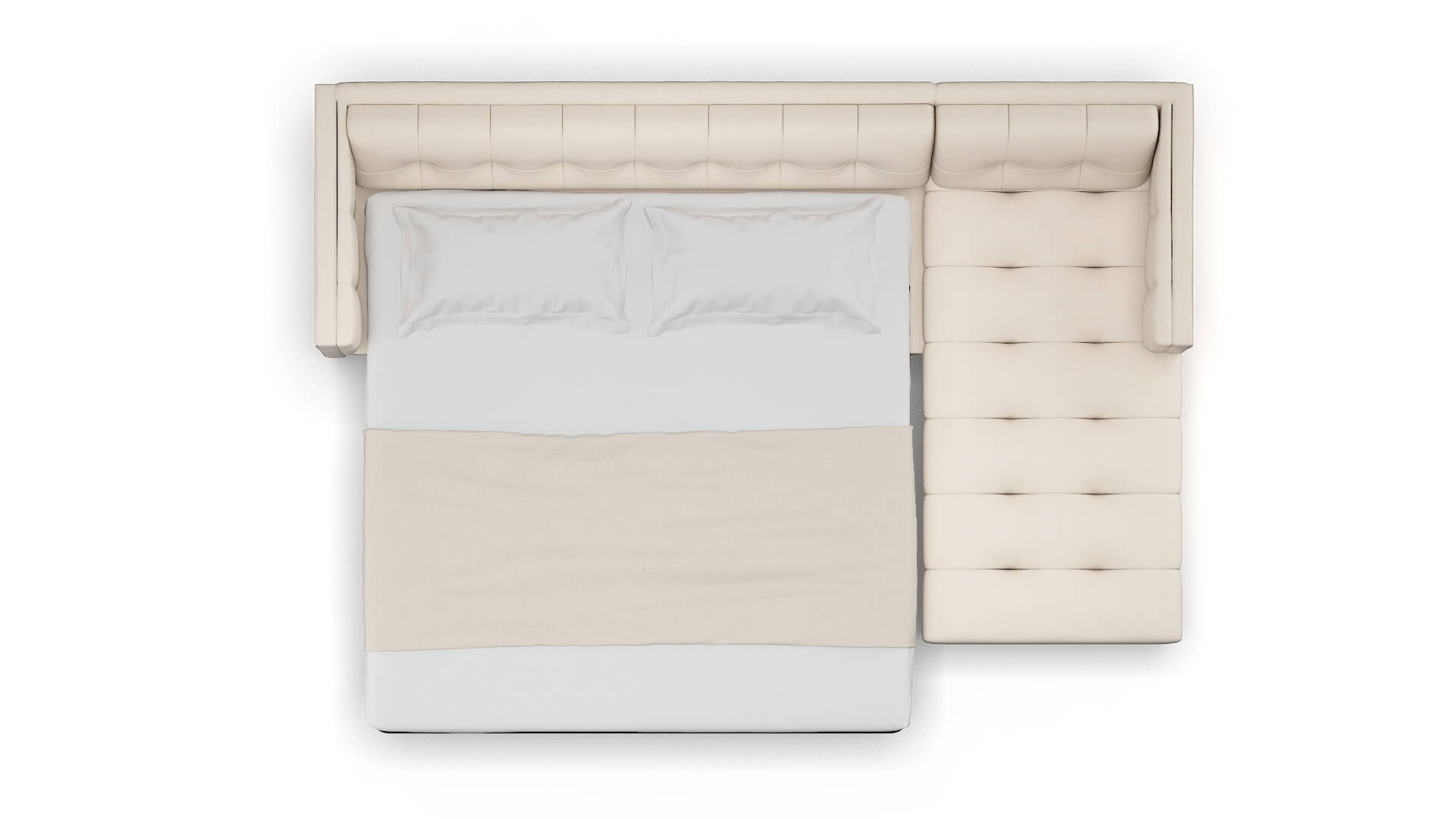 Messina Bella Buckwheat Panel Sleeper Espresso legs 3