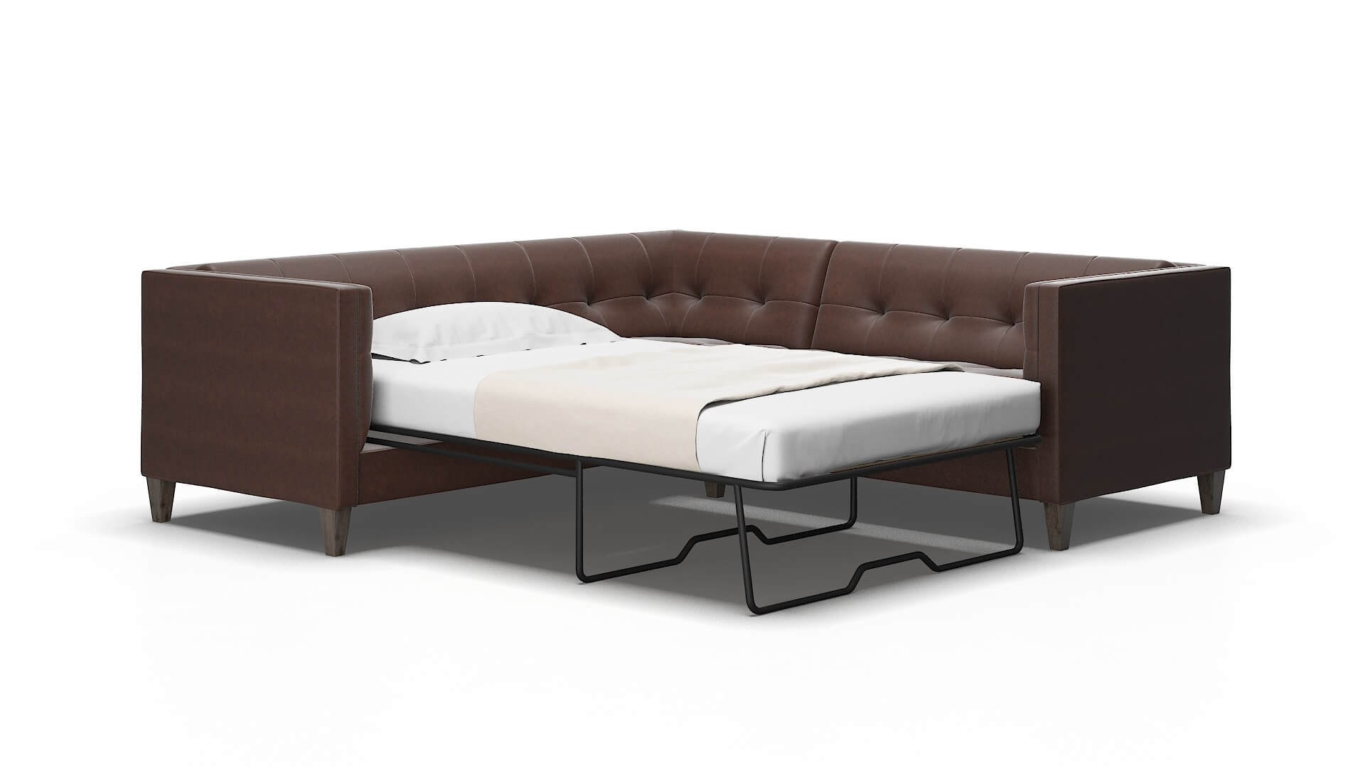 Messina Bella espresso Sectional sleeper Espresso Legs  2