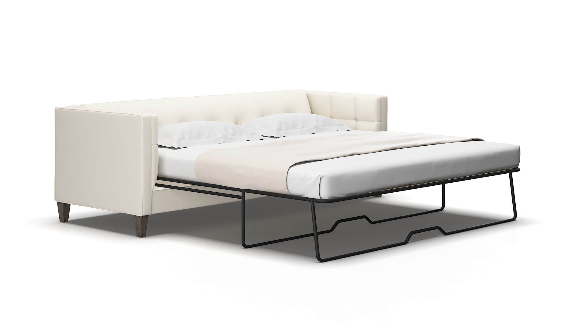 Messina Blanche Milky Sofa Sleeper Espresso legs 2